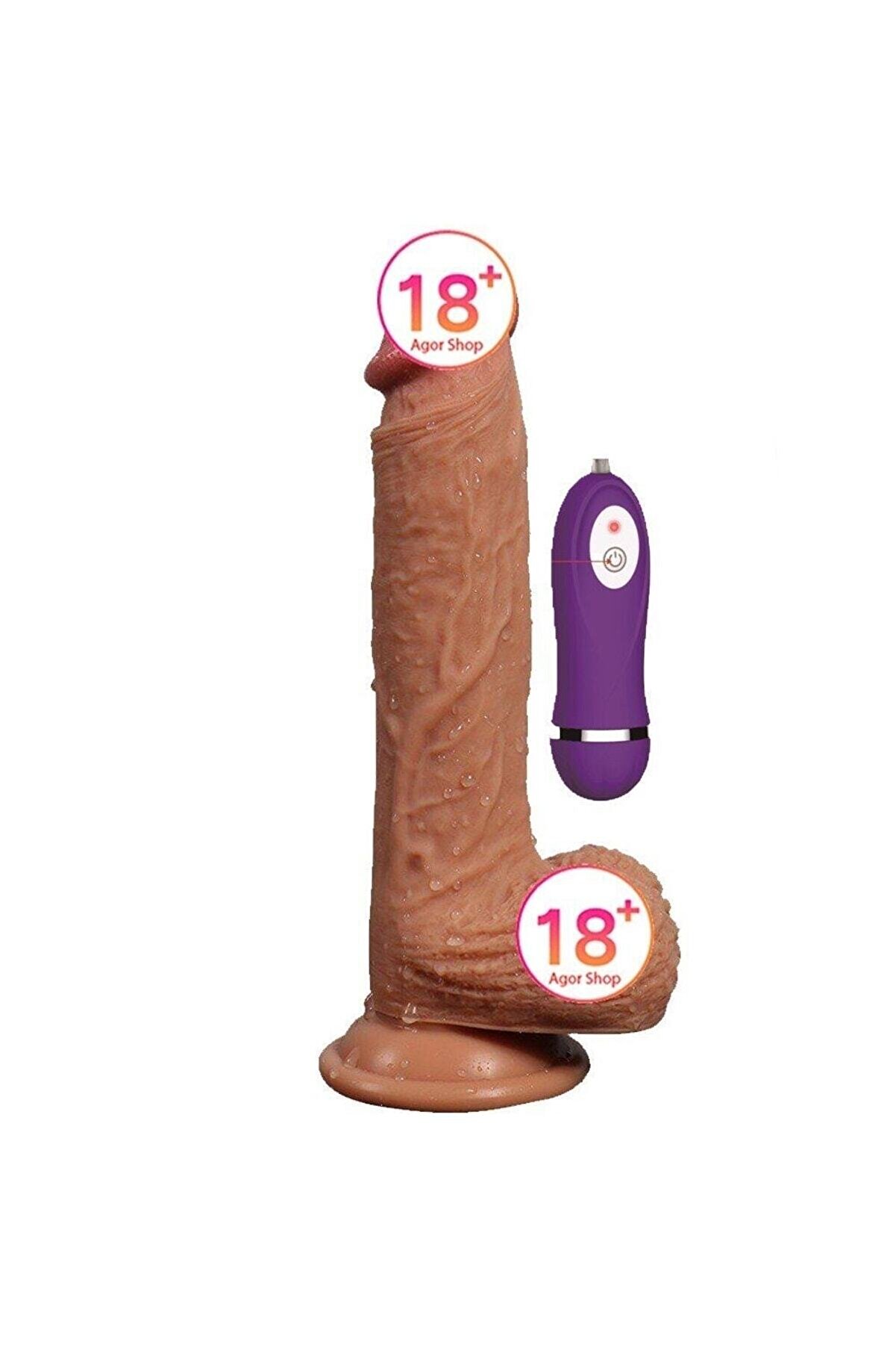 Meyrabest Di̇ldo Seri̇es Li̇ttle Dean 18 Cm &Ccedil;i̇ft Katmanlı Ti̇treşi̇mli̇ Reali̇sti̇k Peni̇s