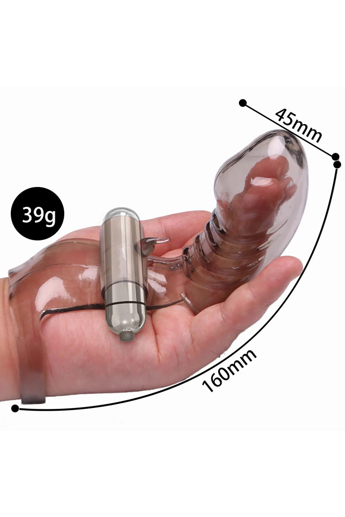 Erox Fi̇nger G-Sti̇mulant 10 Mod Parmak Vi̇brat&ouml;r Si̇yah