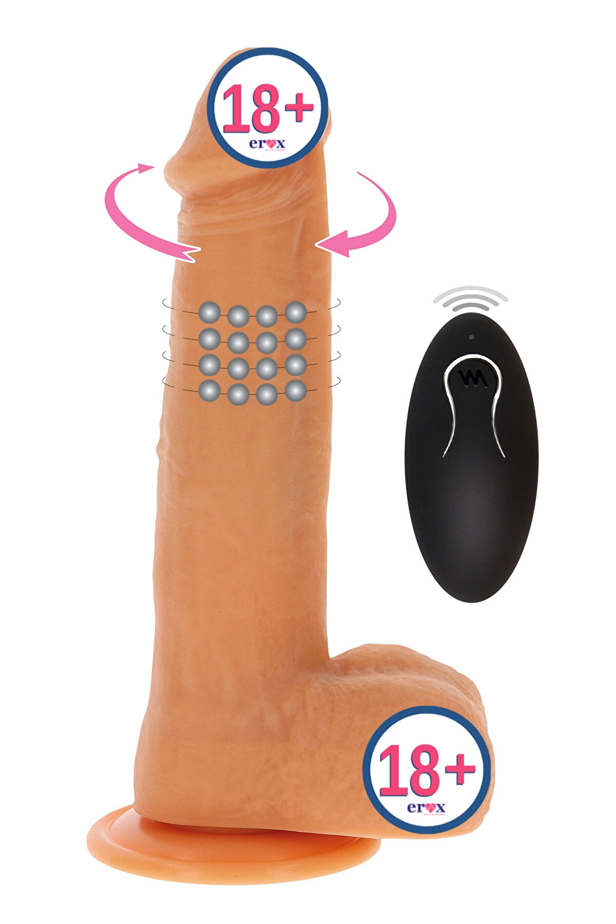 Erox Ger&ccedil;ek&ccedil;i̇ D&ouml;nebi̇len Hareketli̇ Peni̇s 21 Cm