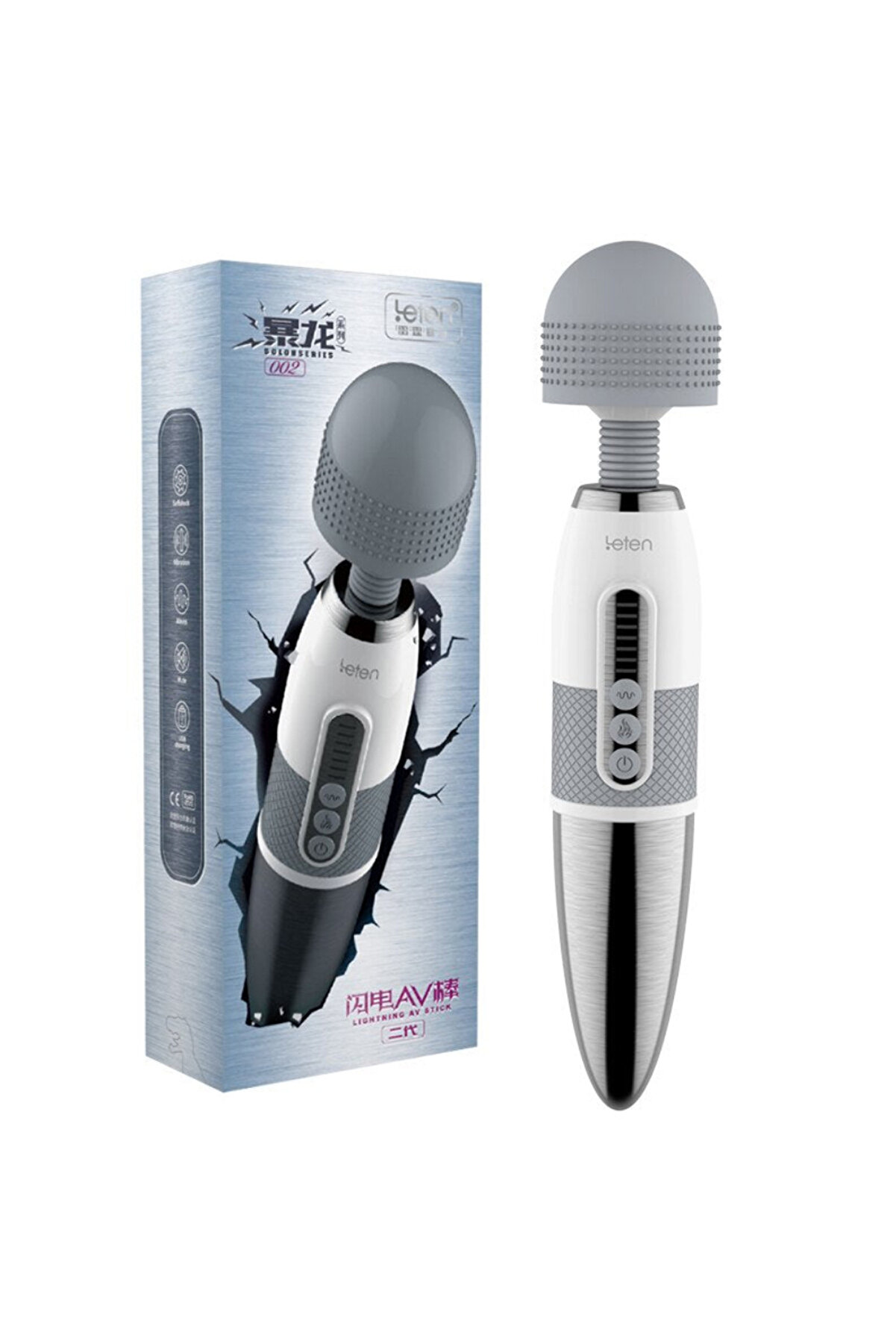 Erox Massager Li̇ghtni̇ng Head Magi̇c Masaj Wand Vi̇brator-Medi̇um