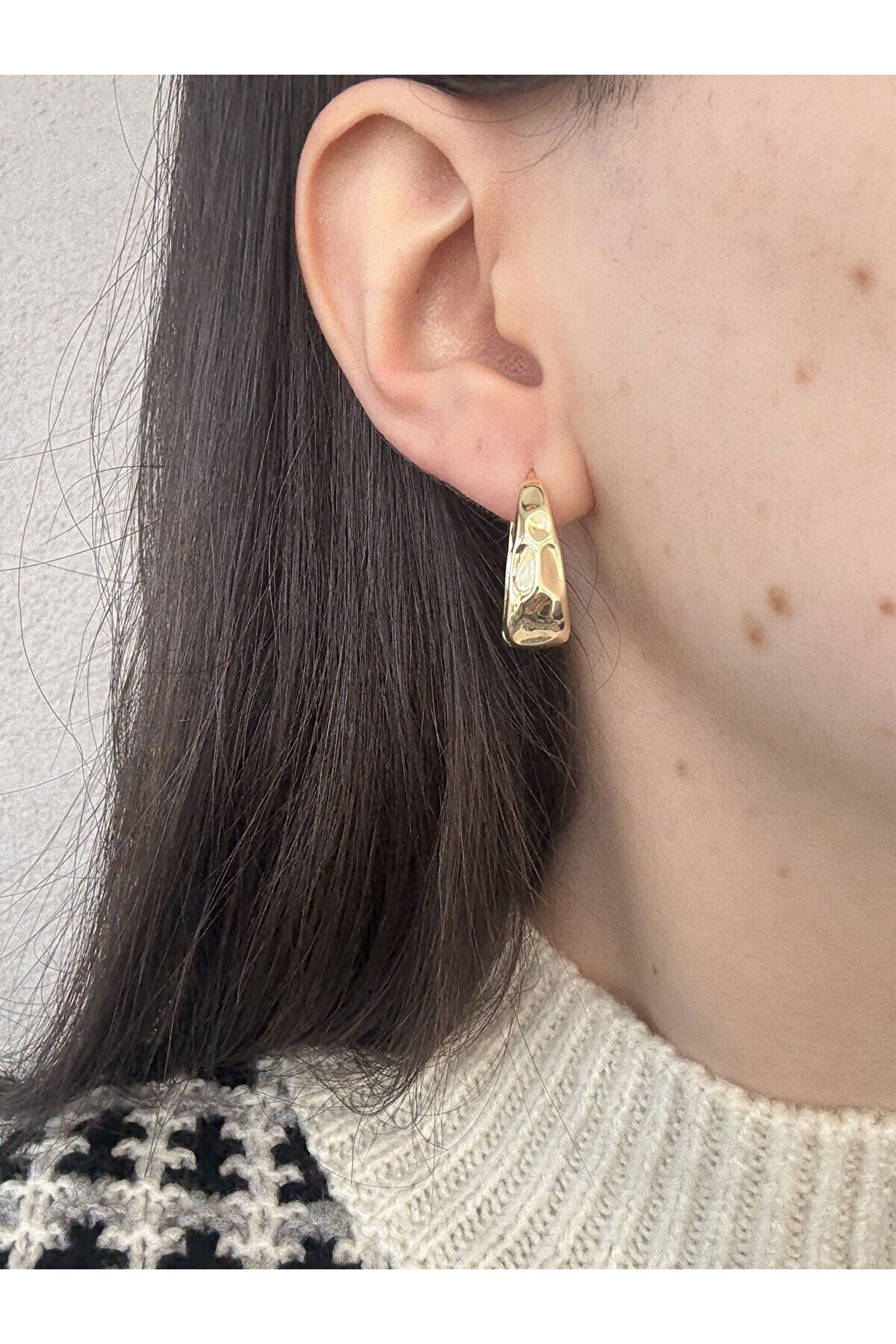 Ateli̇er Emi̇ne Ezme Model Gold Küpe