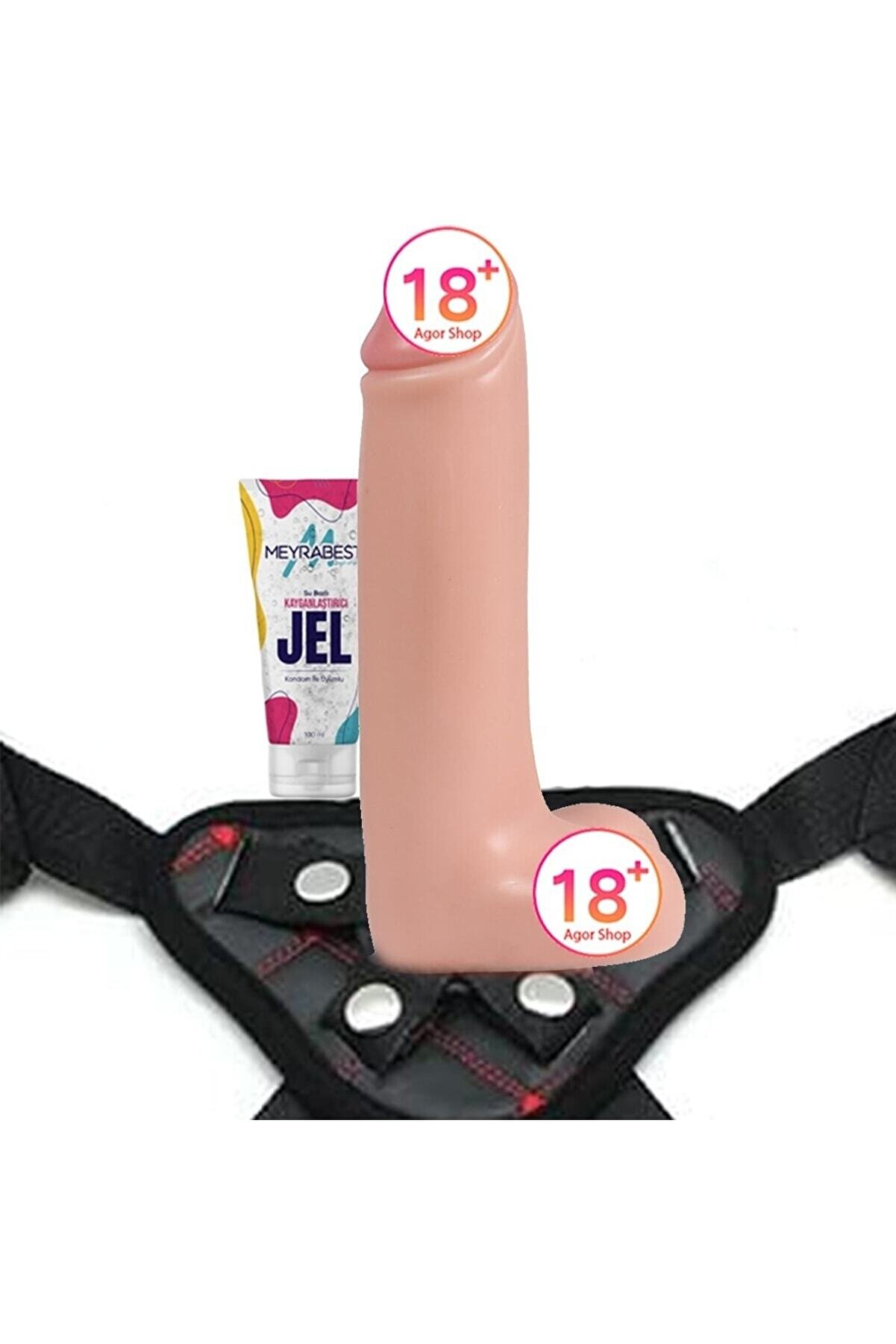 Meyrabest Di̇ldo Seri̇es Cooper P&uuml;r&uuml;zss&uuml;z Ci̇lt Strapon Di̇ldo 29 Cm