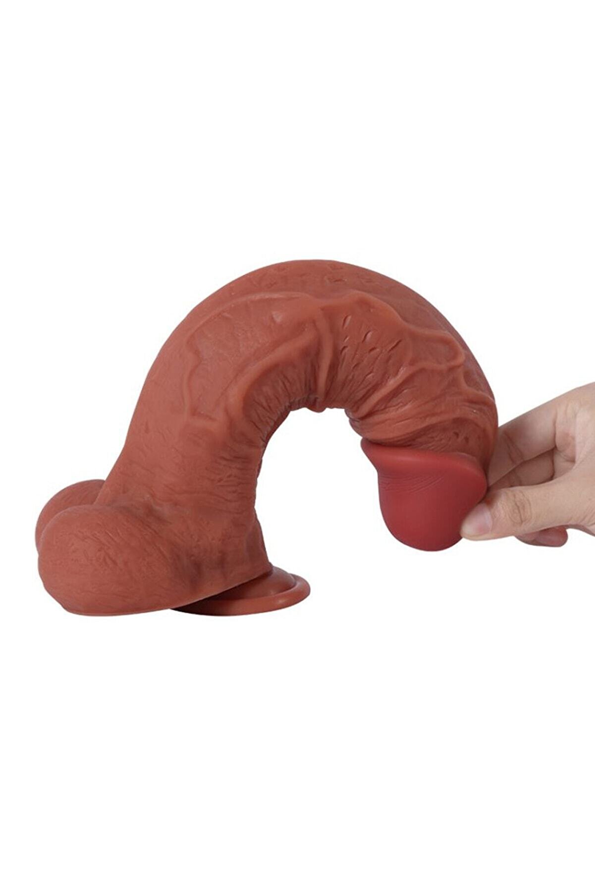 Meyrabest Ji̇had Ki̇ng 27 Cm Ultra Ger&ccedil;ek Et Dokulu Reali̇sti̇k Kalın Peni̇s