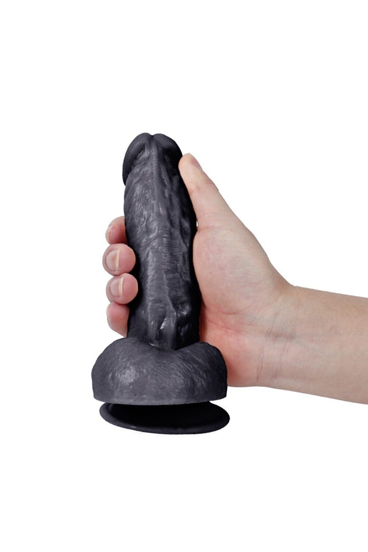 Meyrabest Di̇ldo Kassadi̇n Belden Bağlanmalı Reali̇sti̇k Si̇yah Peni̇s 15 Cm