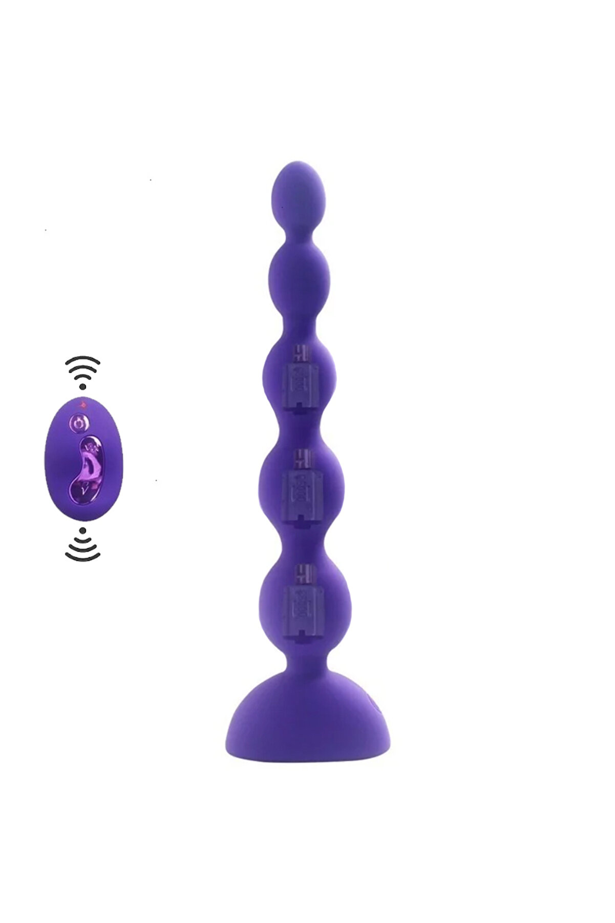 Meyrabest Aphrodi̇si̇a Si̇li̇cone 5 Beads Uzaktan Kumandalı Boncuk Anal Vi̇brat&ouml;r-Purple