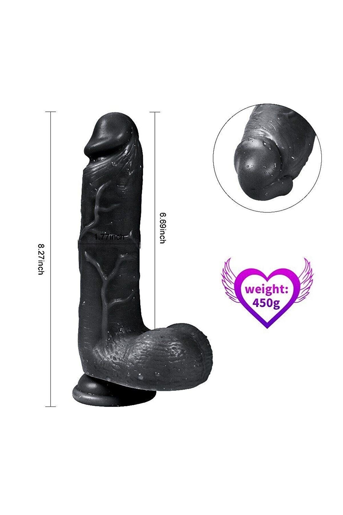 Meyrabest Di̇ldo Seri̇es Adam Damarlı Ve Testi̇sli̇ 21 Cm Kalın Reali̇sti̇k Di̇ldo