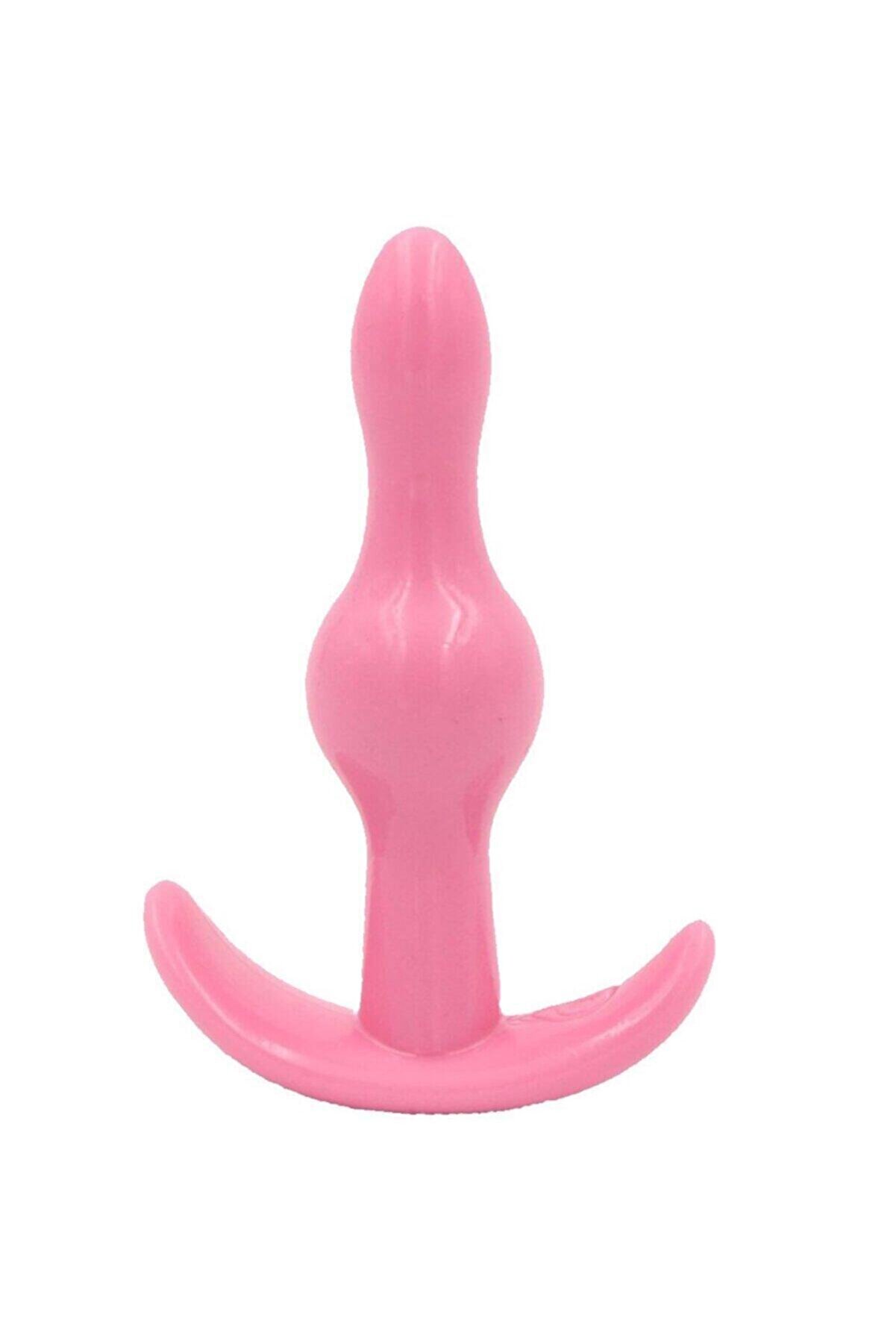 Meyrabest Y&uuml;ksek Kali̇te Parlak Y&uuml;zey Jel Dokulu Klasi̇k Boğumlu Anal Plug Pembe