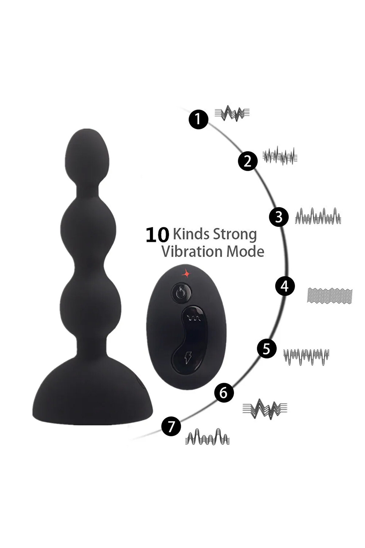 Meyrabest Aphrodi̇si̇a Si̇li̇cone Beads Uzaktan Kumandalı Boncuk Anal Vi̇brat&ouml;r-Purple