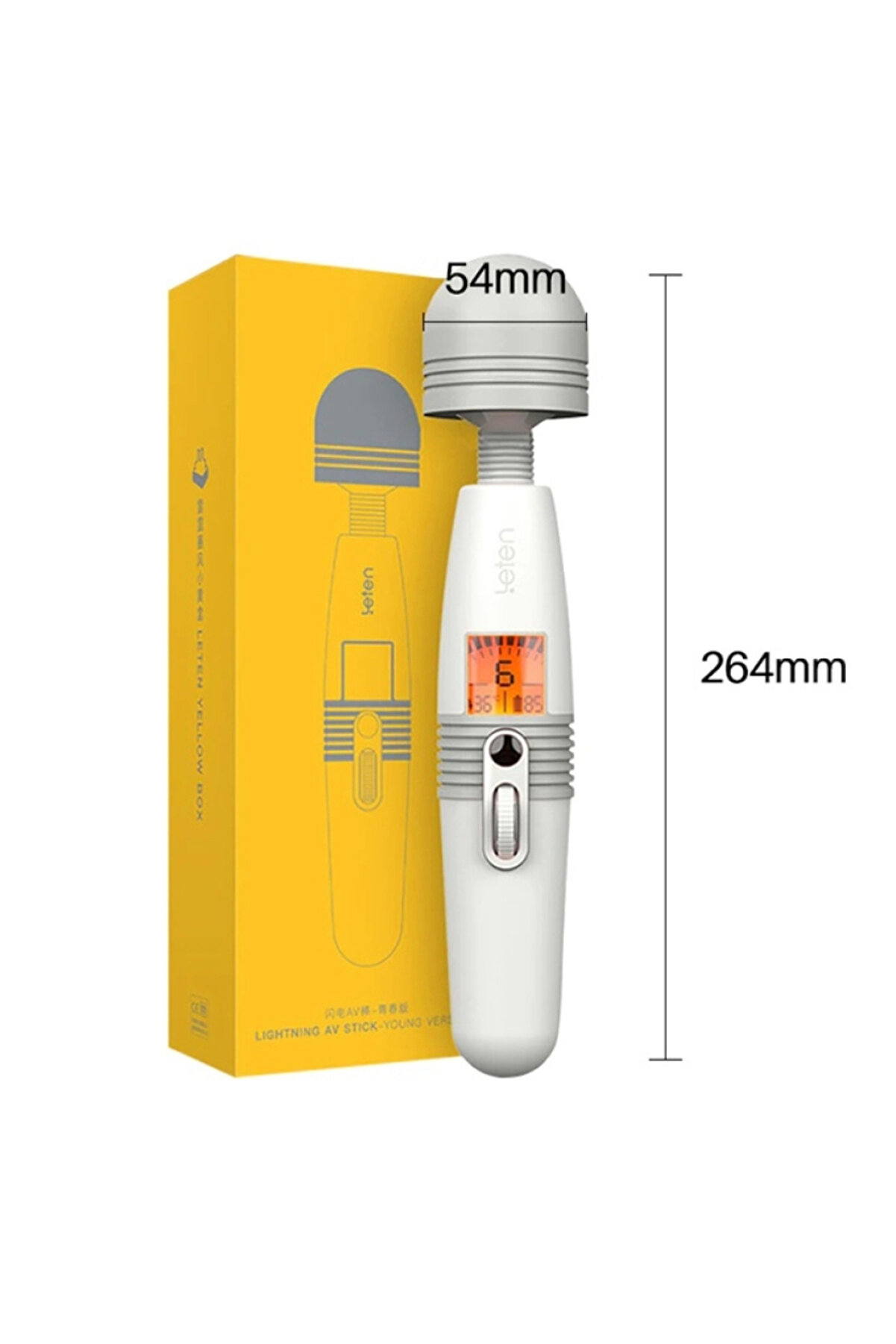 Erox Young Versi̇on Professi̇onal Massager Isıtmalı Masaj Wand Vi̇brat&ouml;r-Gray