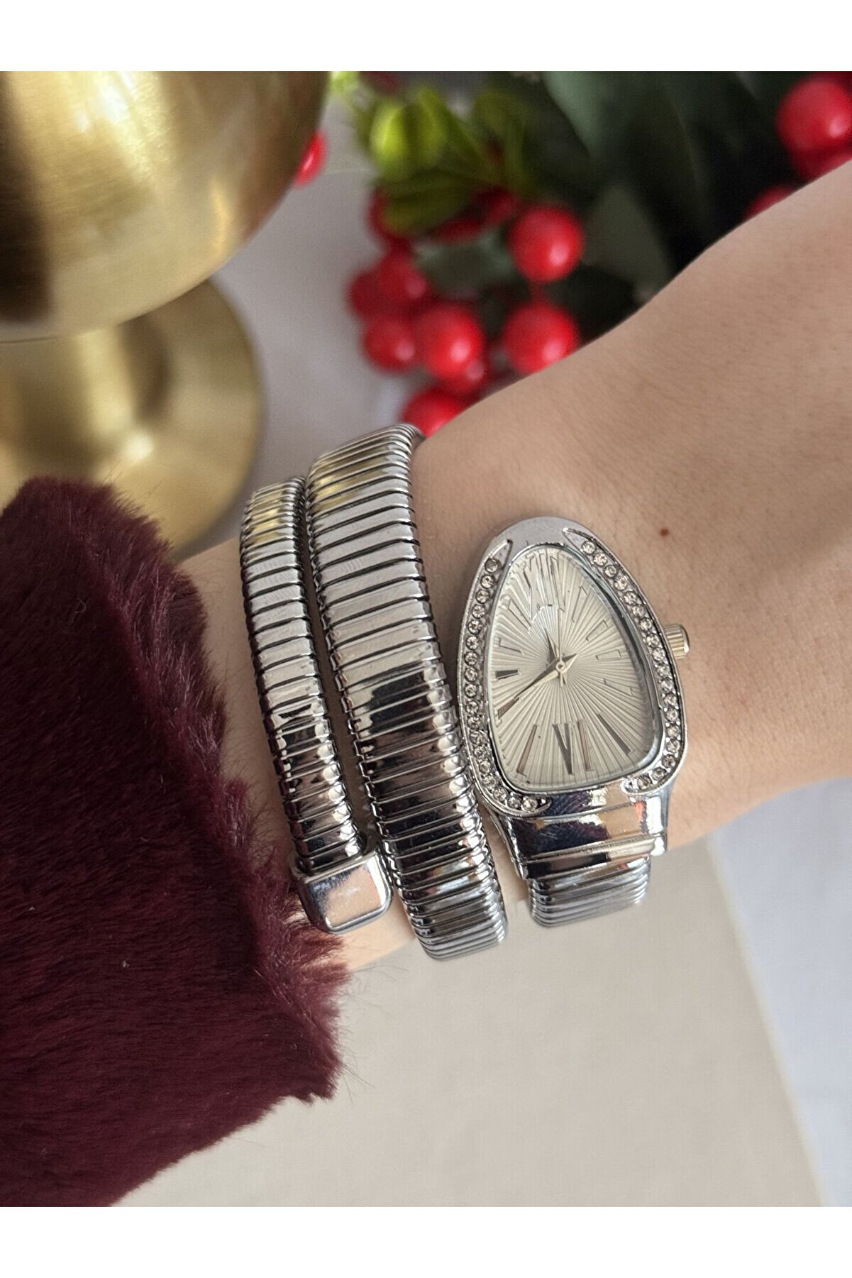 Ateli̇er Emi̇ne Si̇lver Yılan Saat