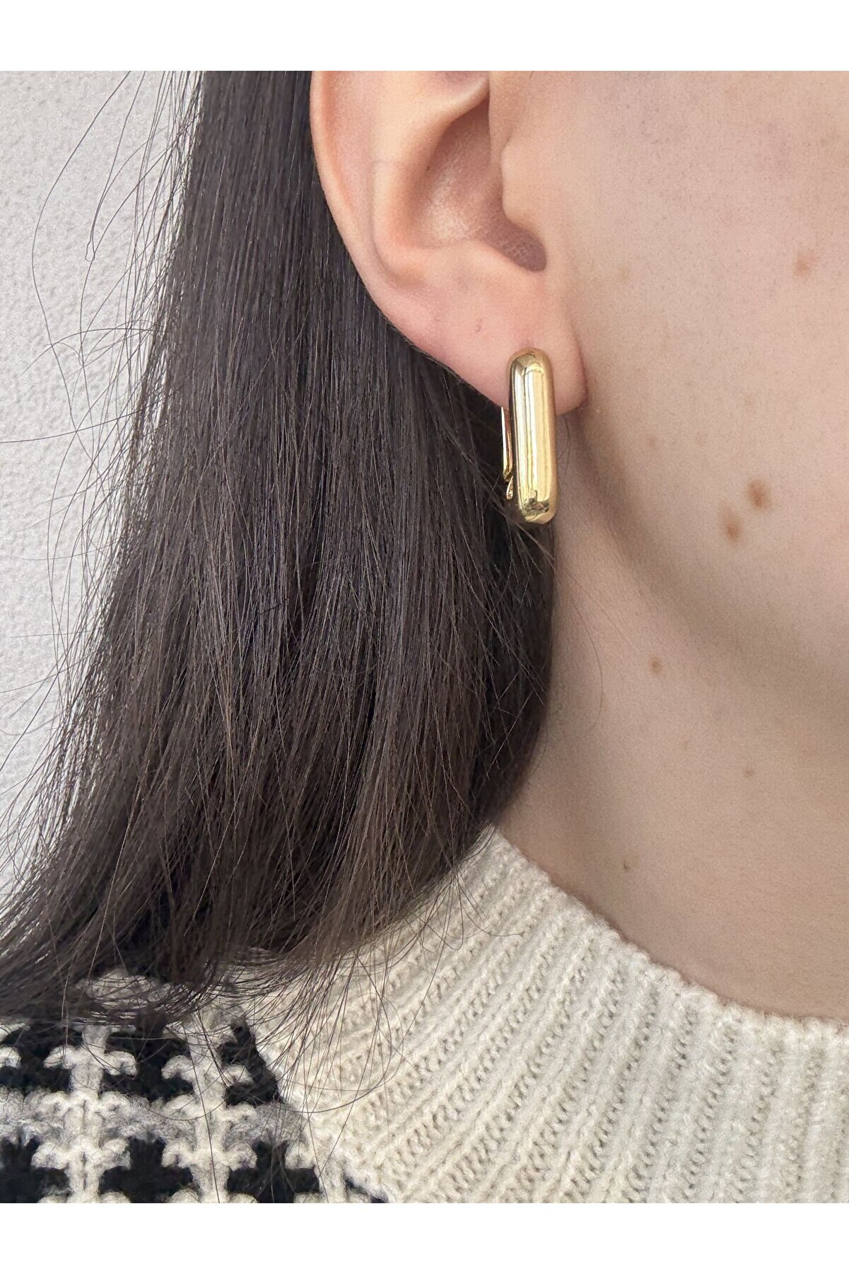 Ateli̇er Emi̇ne Gold Dörtgen Küpe