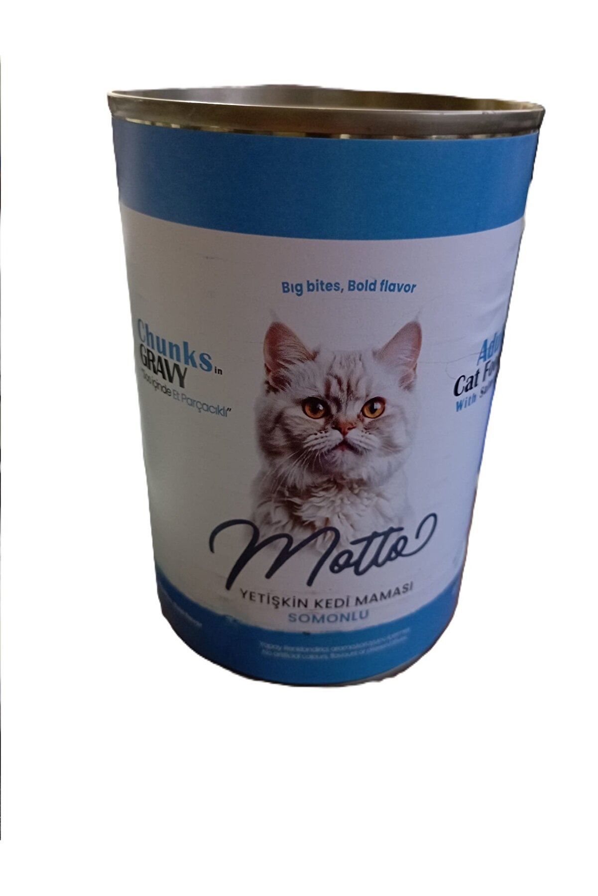 Motto Somonlu Yeti̇şki̇n Kedi̇ Konserve Mama 400 Gr. X 12 Adet