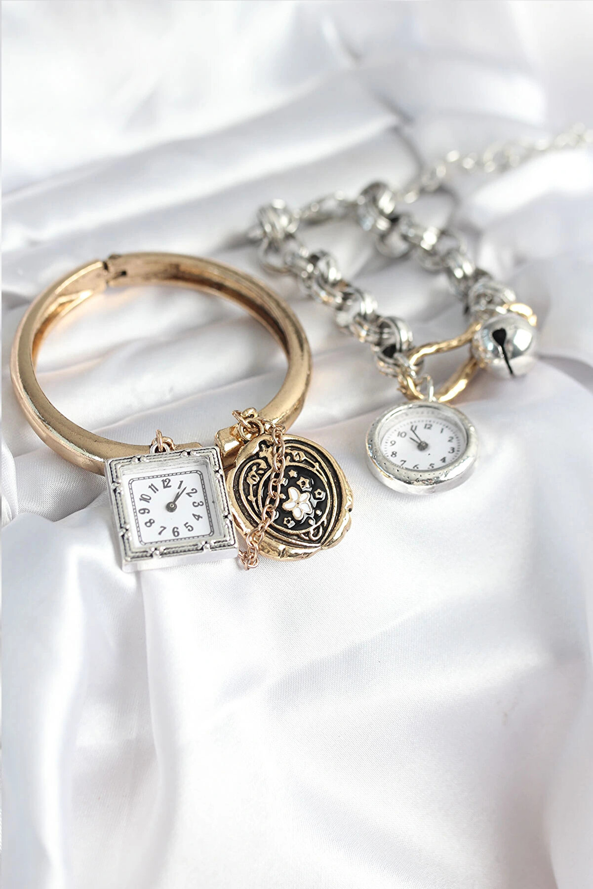 Norsary Harmonyaura Gold Ve G&uuml;m&uuml;ş Renk Bi̇lekli̇k Kombi̇ni̇