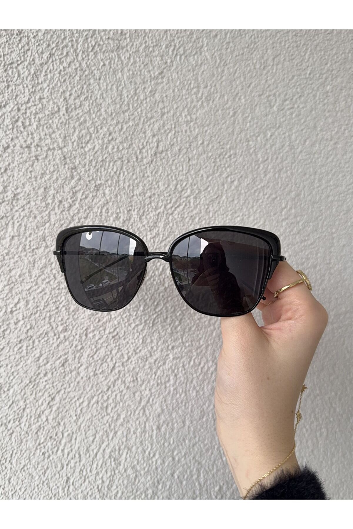 Ateli̇er Emi̇ne Cat Eye Si̇yah Güneş Gözlüğü