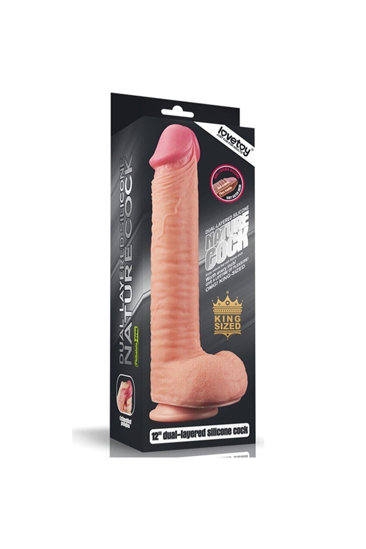 Meyrabest Nature Cock Ekstra Yumuşak &Ouml;zel &Ccedil;i̇ft Dokulu Reali̇sti̇k Peni̇s 26 Cm Lv411013