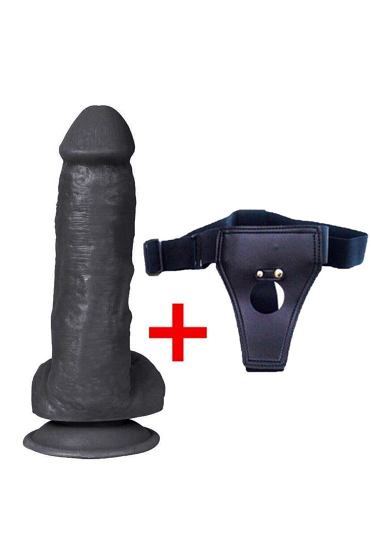 Meyrabest Di̇ldo Kassadi̇n Belden Bağlanmalı Reali̇sti̇k Si̇yah Peni̇s 15 Cm