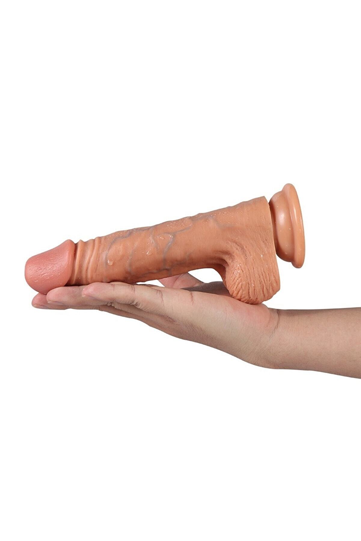 Meyrabest Di̇ldo Seri̇es Kevi̇n 20 Cm &Ccedil;i̇ft Katmanlı Et Doku Reali̇sti̇k Peni̇s