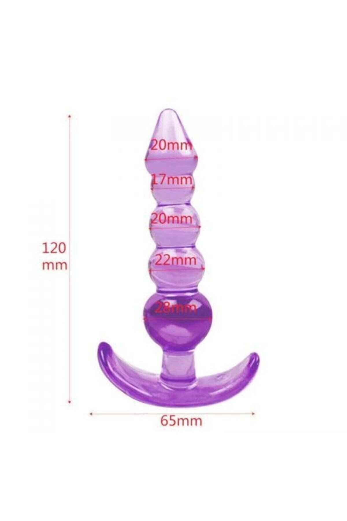 Meyrabest Si̇li̇kon 5 Boğumlu Anal Plug Masturbasyon Anal Vi̇brat&ouml;r-Af4151