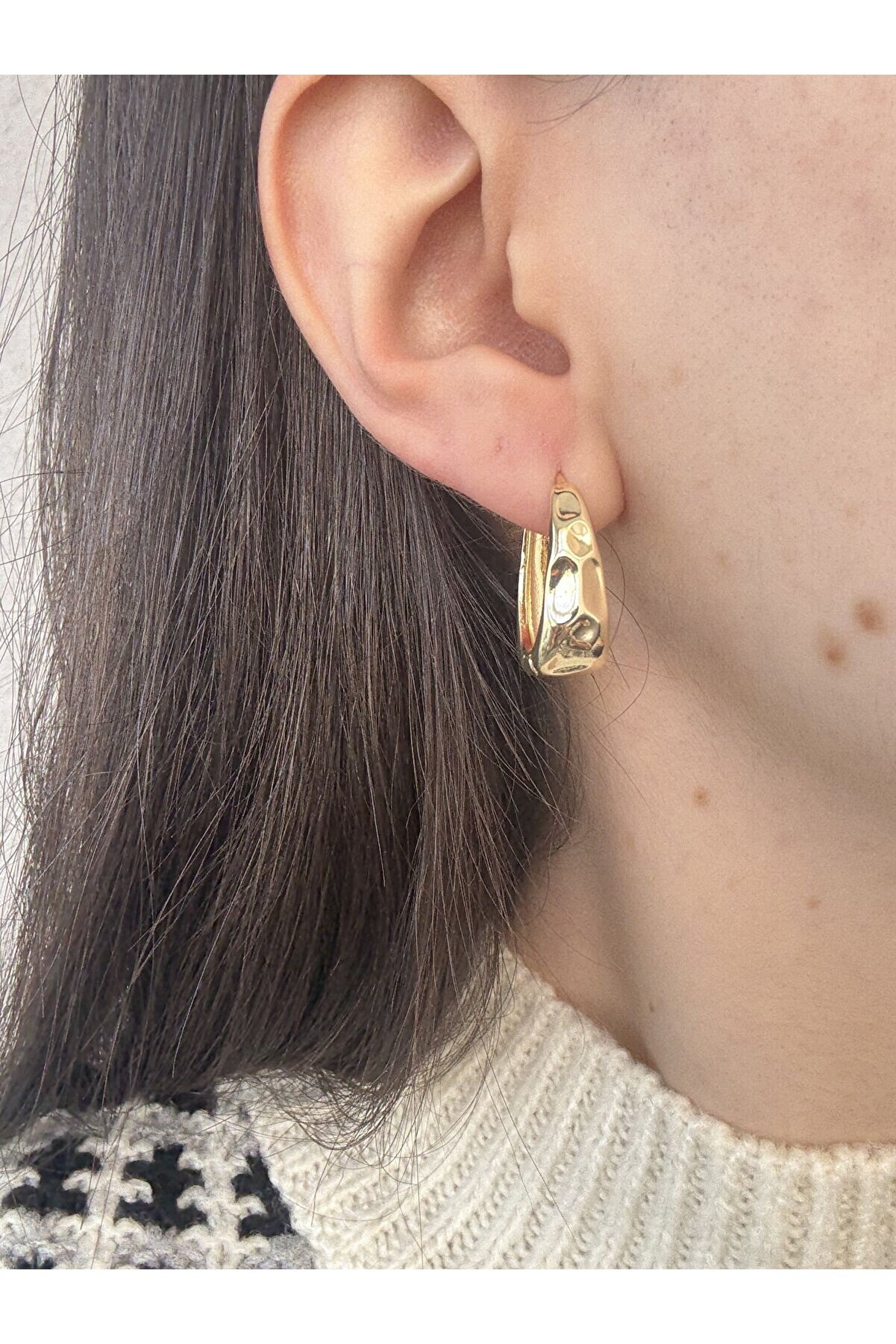 Ateli̇er Emi̇ne Ezme Model Gold Küpe