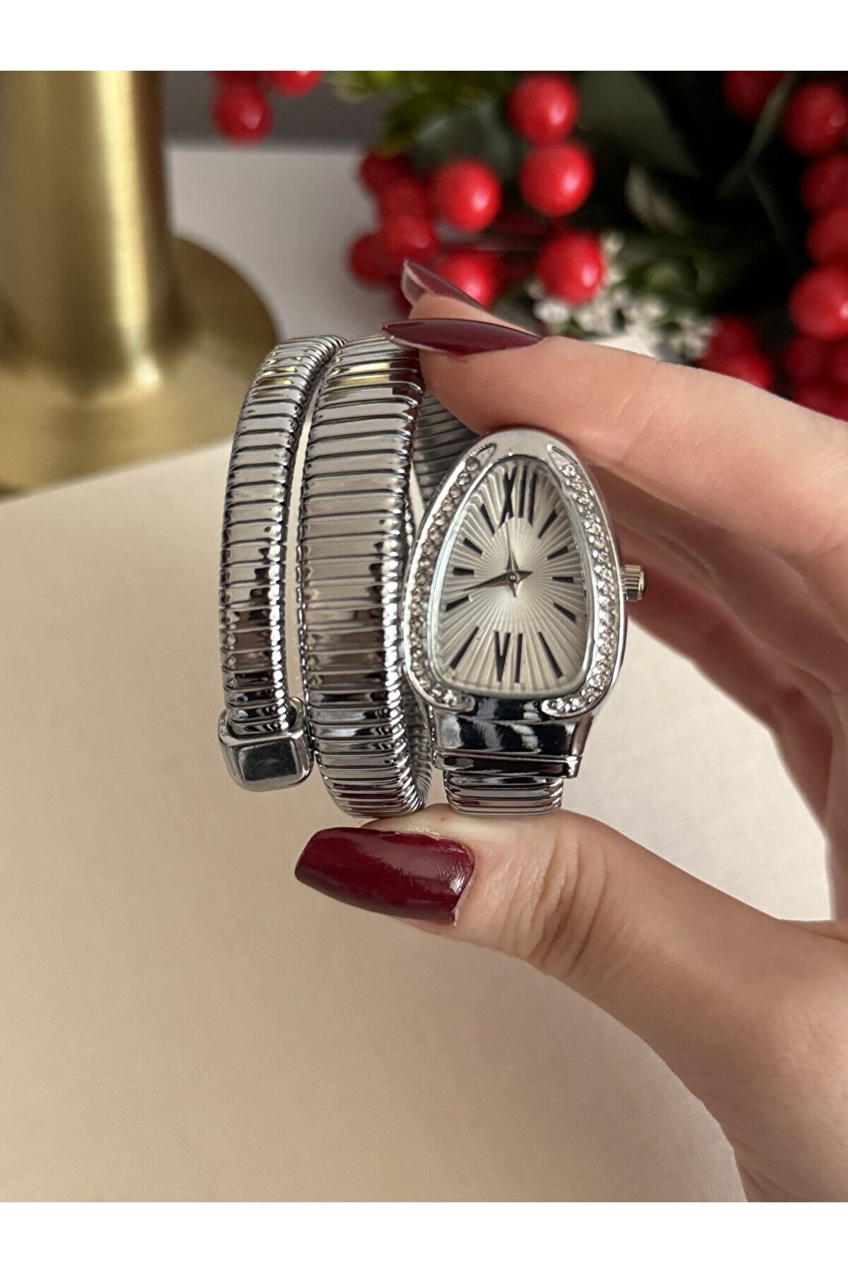 Ateli̇er Emi̇ne Si̇lver Yılan Saat