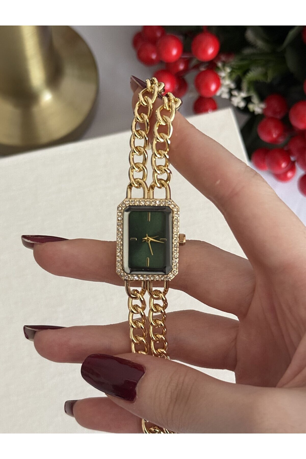 Ateli̇er Emi̇ne Çi̇ft Zi̇nci̇r Detay Tasarım Saat