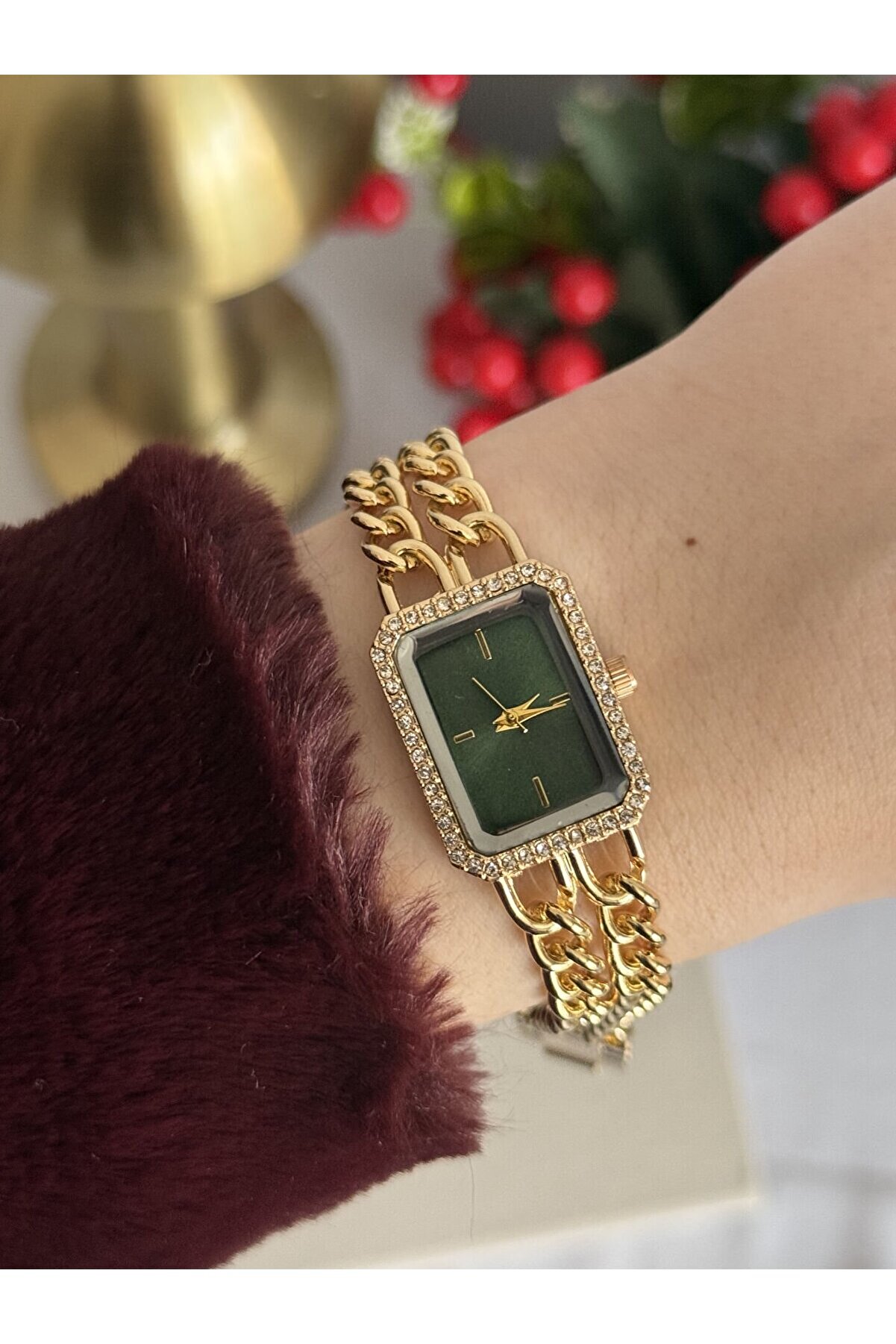 Ateli̇er Emi̇ne Çi̇ft Zi̇nci̇r Detay Tasarım Saat