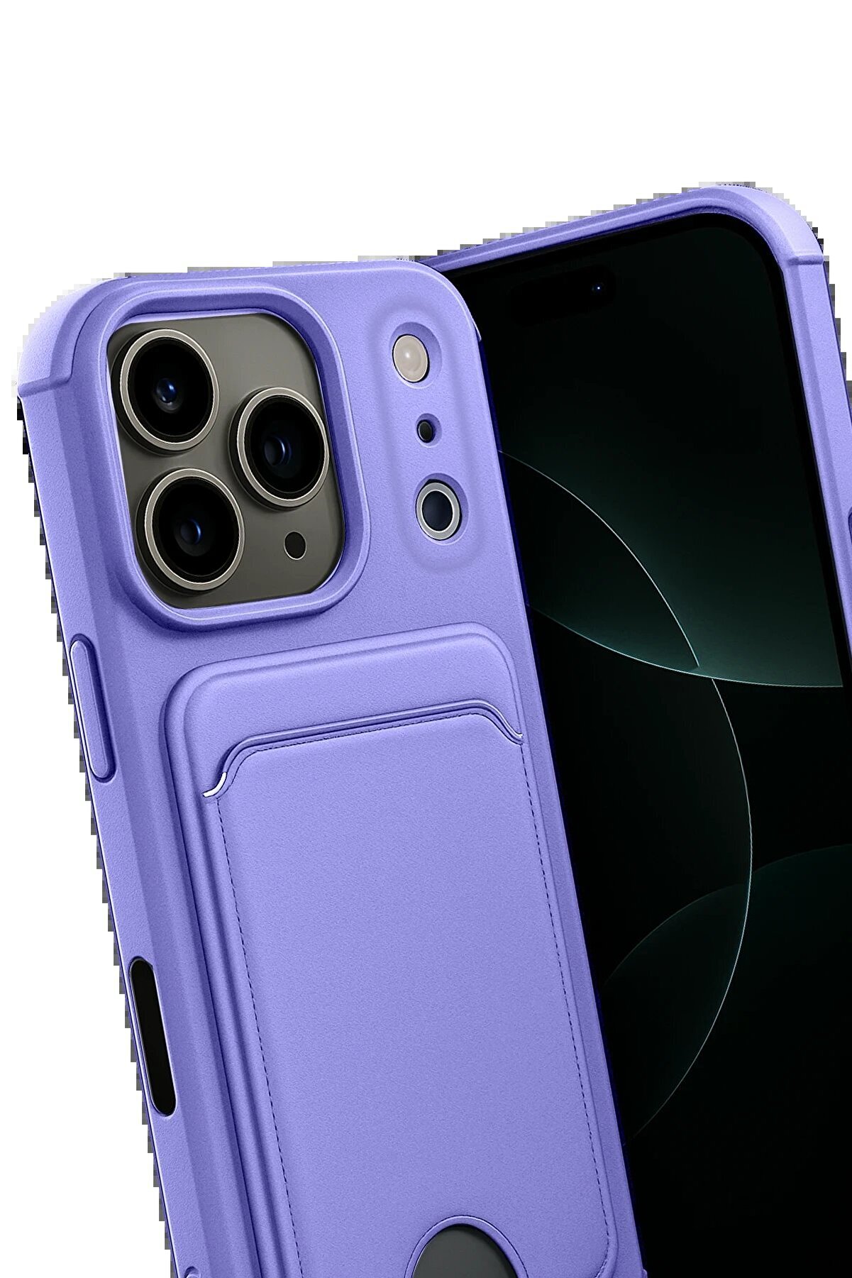 Fırsatkoli̇k Apple İphone 17 Pro Max Kelvi̇n Kartvi̇zi̇tli̇ Si̇li̇kon - Li̇la-(5796)