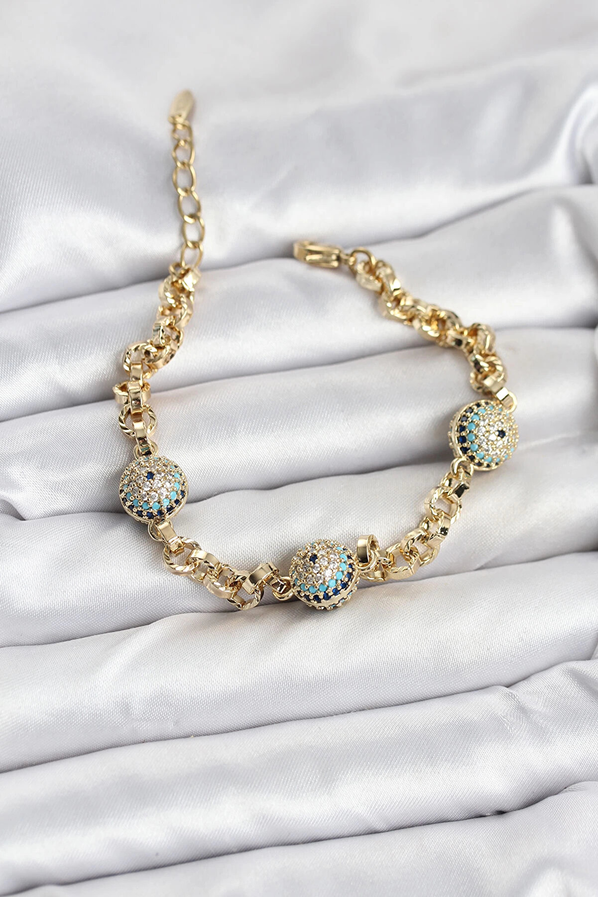 Buti̇k Xupi̇ng Vıp Nazarlı Gold Renk Bi̇lekli̇k