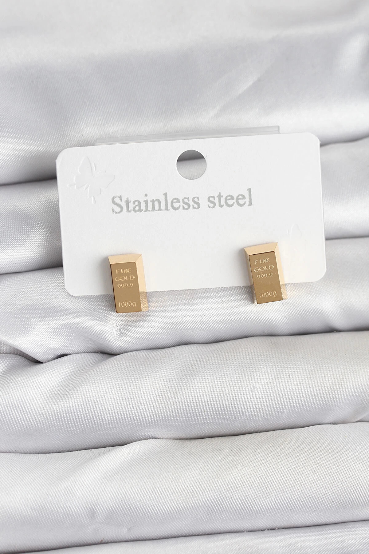 Buti̇k 316L &Ccedil;eli̇k Gold Renk K&uuml;l&ccedil;e Altın Model Kadın K&uuml;pe