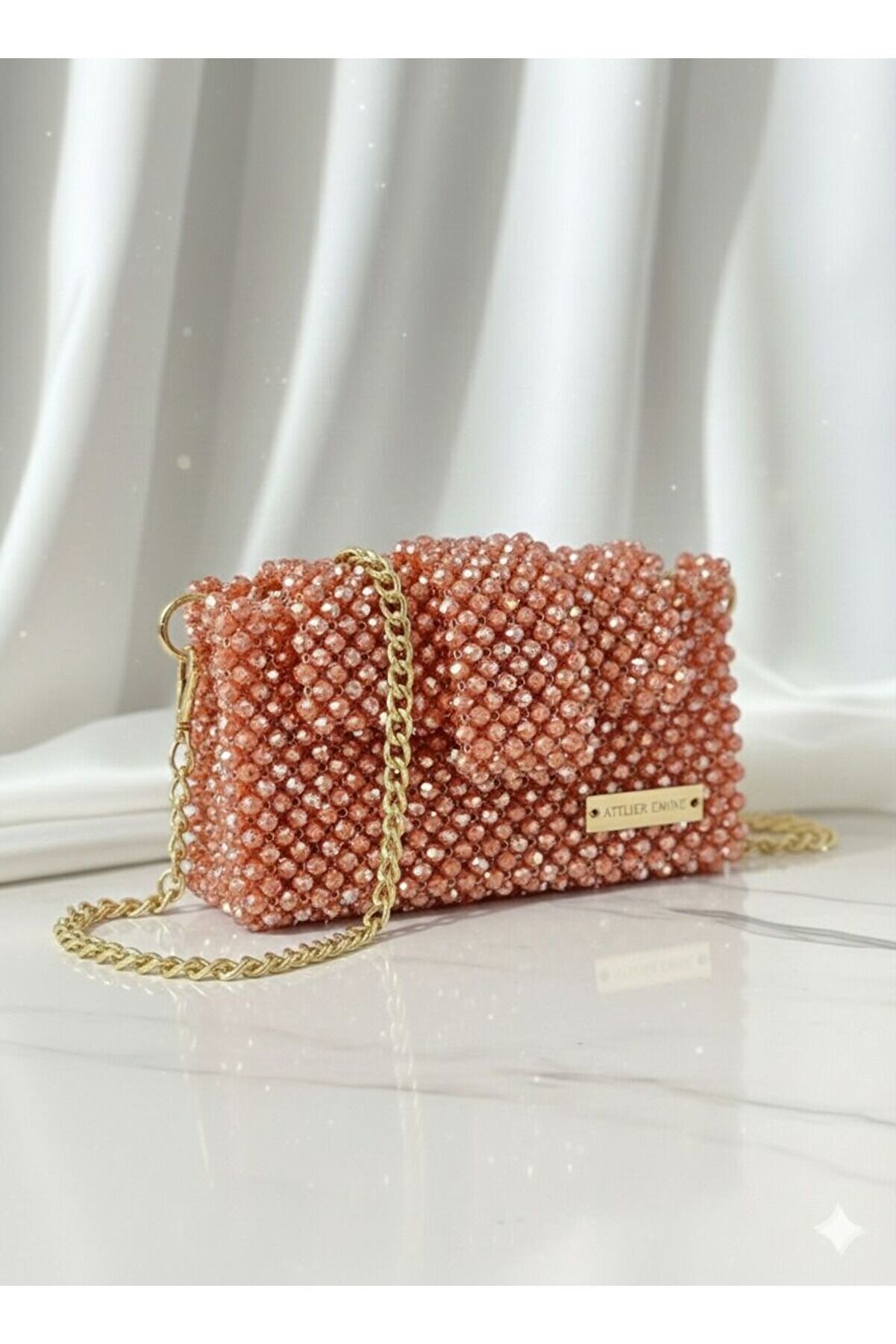 Ateli̇er Emi̇ne Pi̇nk Blossom Sorbet - Özel Üreti̇m Kri̇stal Çanta