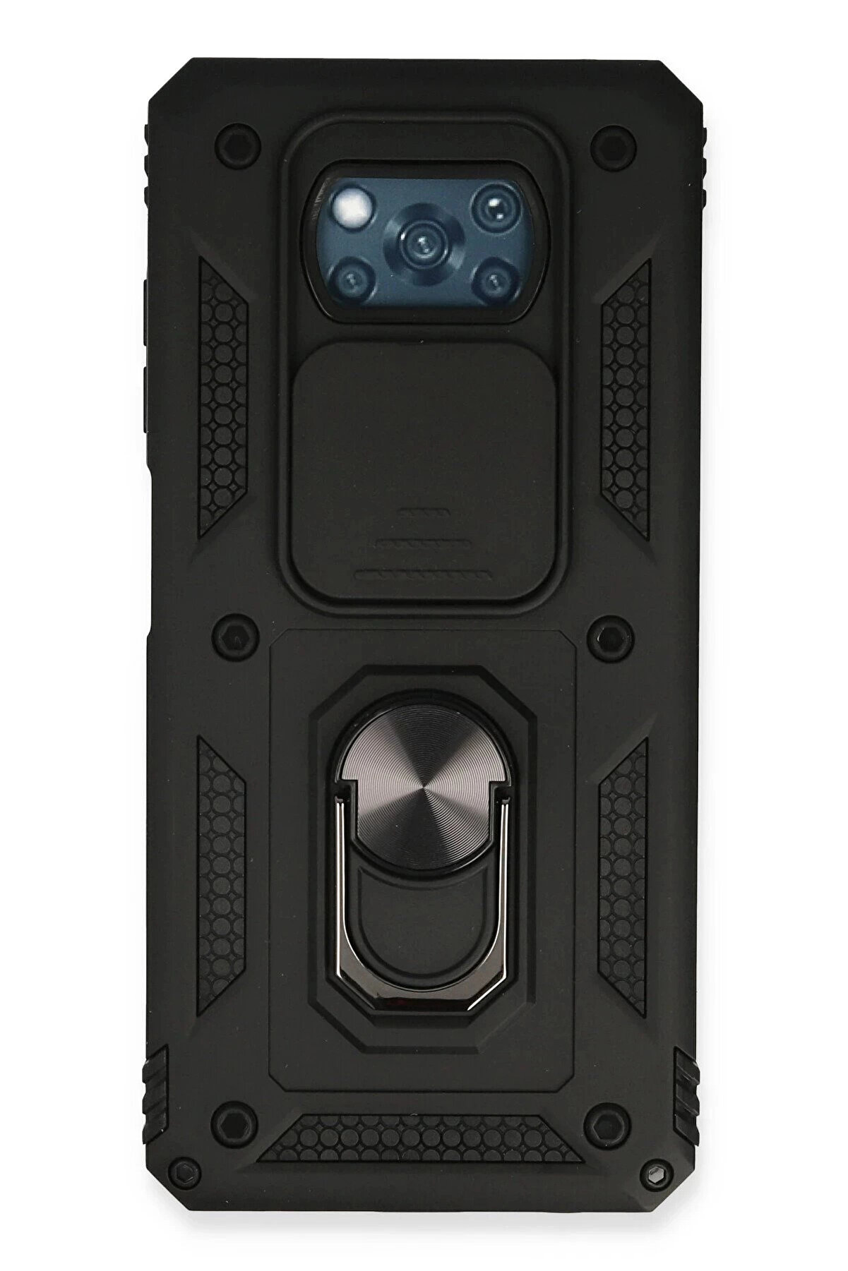 Buti̇k Xi̇aomi̇ Pocophone X3 Kılıf Pars Lens Y&uuml;z&uuml;kl&uuml; Si̇li̇kon - Si̇yah-(5796)