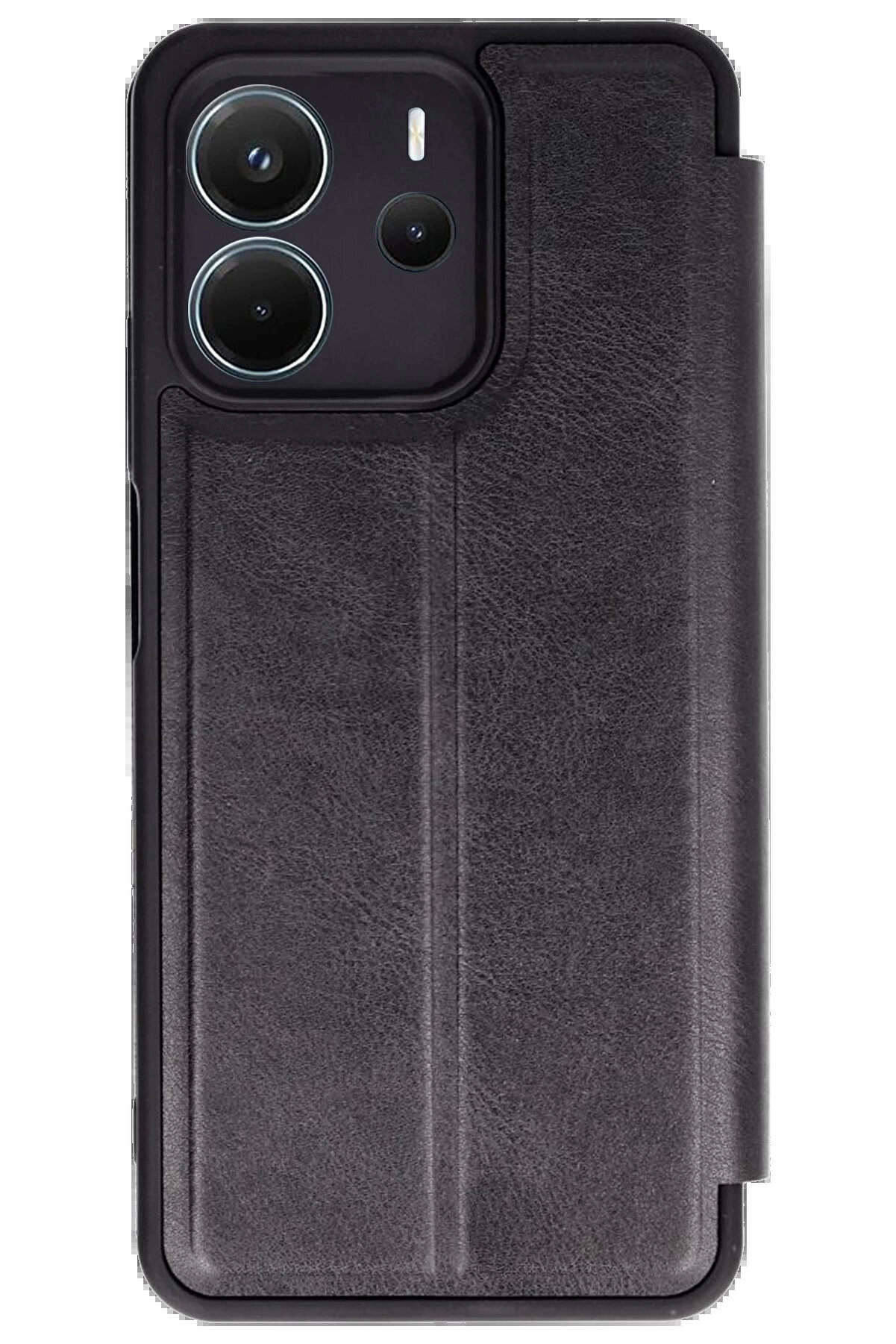 Harmonyaura Xi̇aomi̇ Redmi̇ Note 14 4G Kılıf Fli̇p Cover - Si̇yah