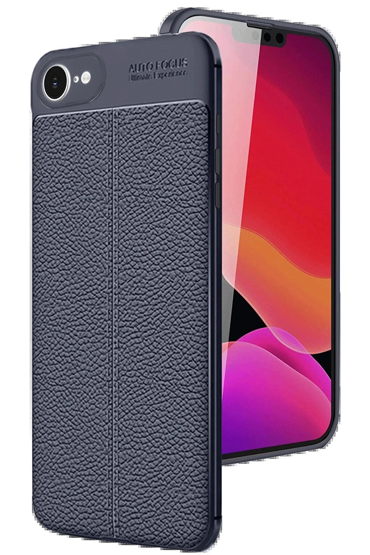 Buti̇k İphone 16E Kılıf Auto Focus Kapak - Laci̇vert-(5796)