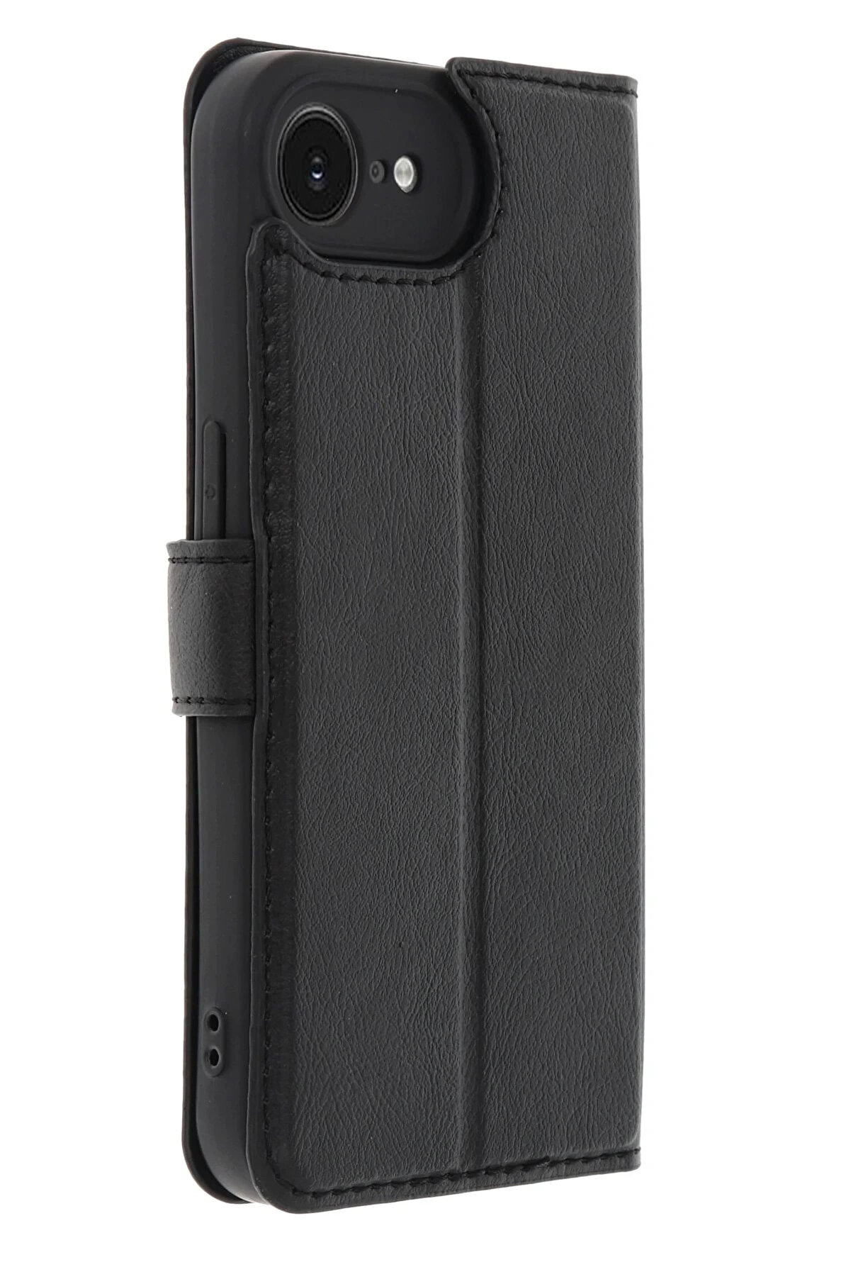 Buti̇k İphone 16E Kılıf Trend S Plus Kapaklı Kılıf - Si̇yah-(5796)