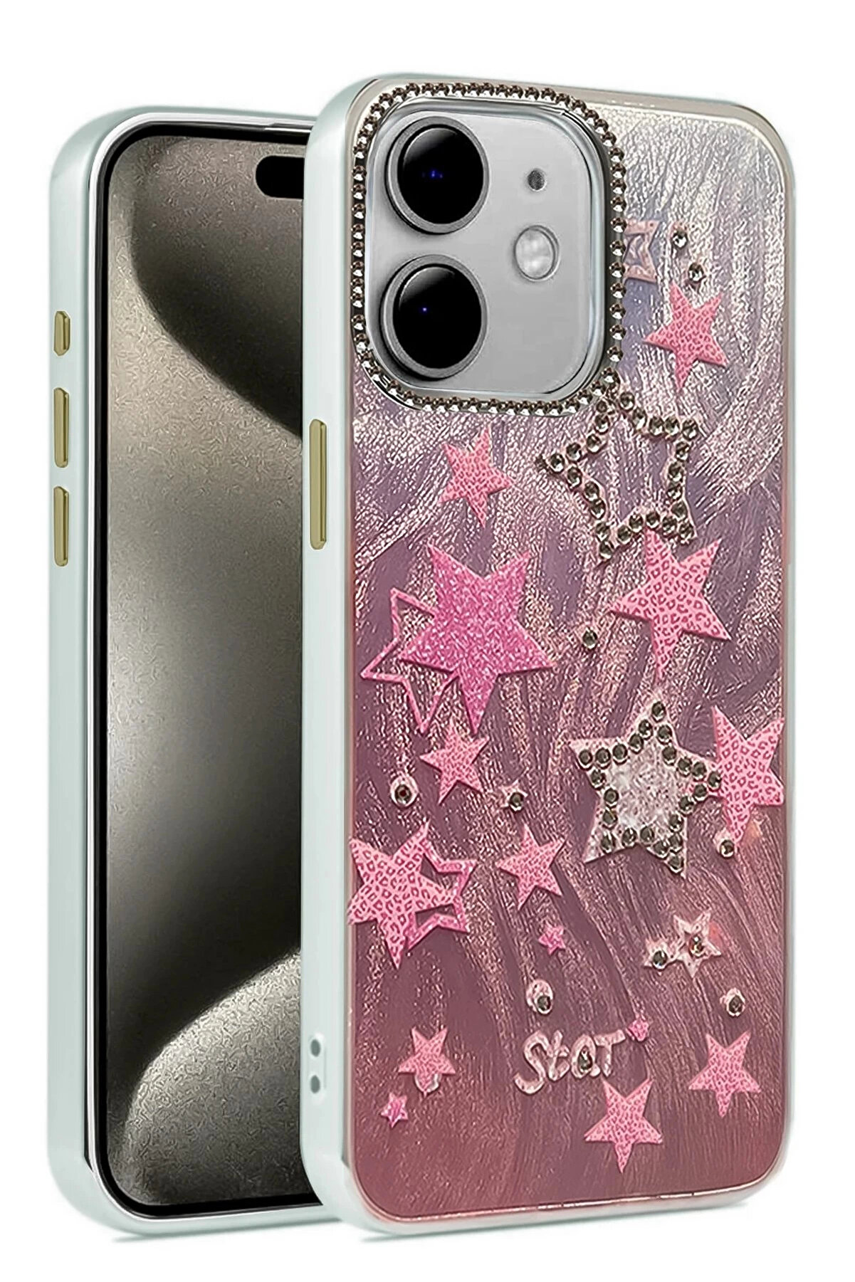 Buti̇k İphone 11 Kılıf Blade Aynalı Desenli̇ Kapak - Desen 7-(5796)