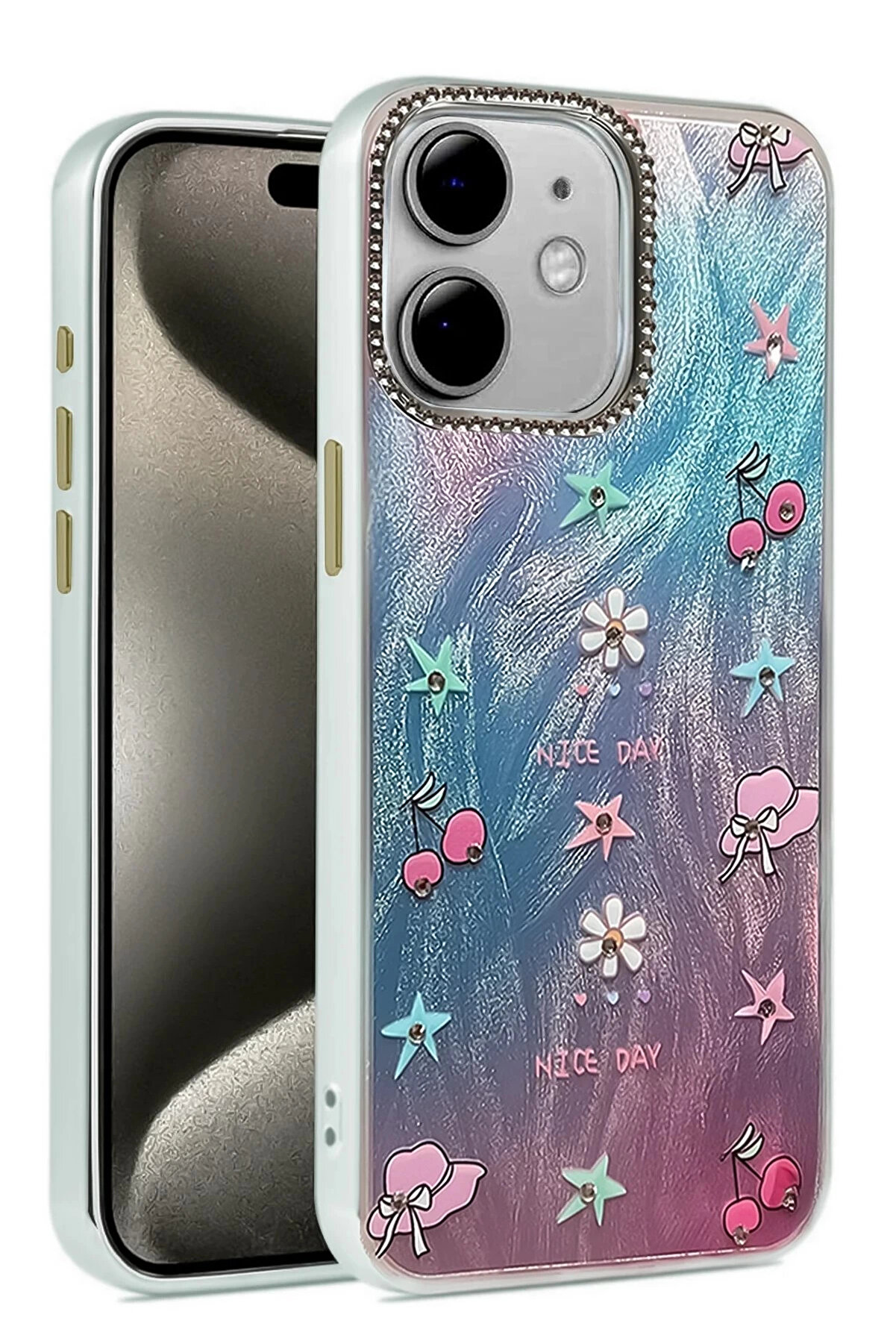 Buti̇k İphone 11 Kılıf Blade Aynalı Desenli̇ Kapak - Desen 4-(5796)