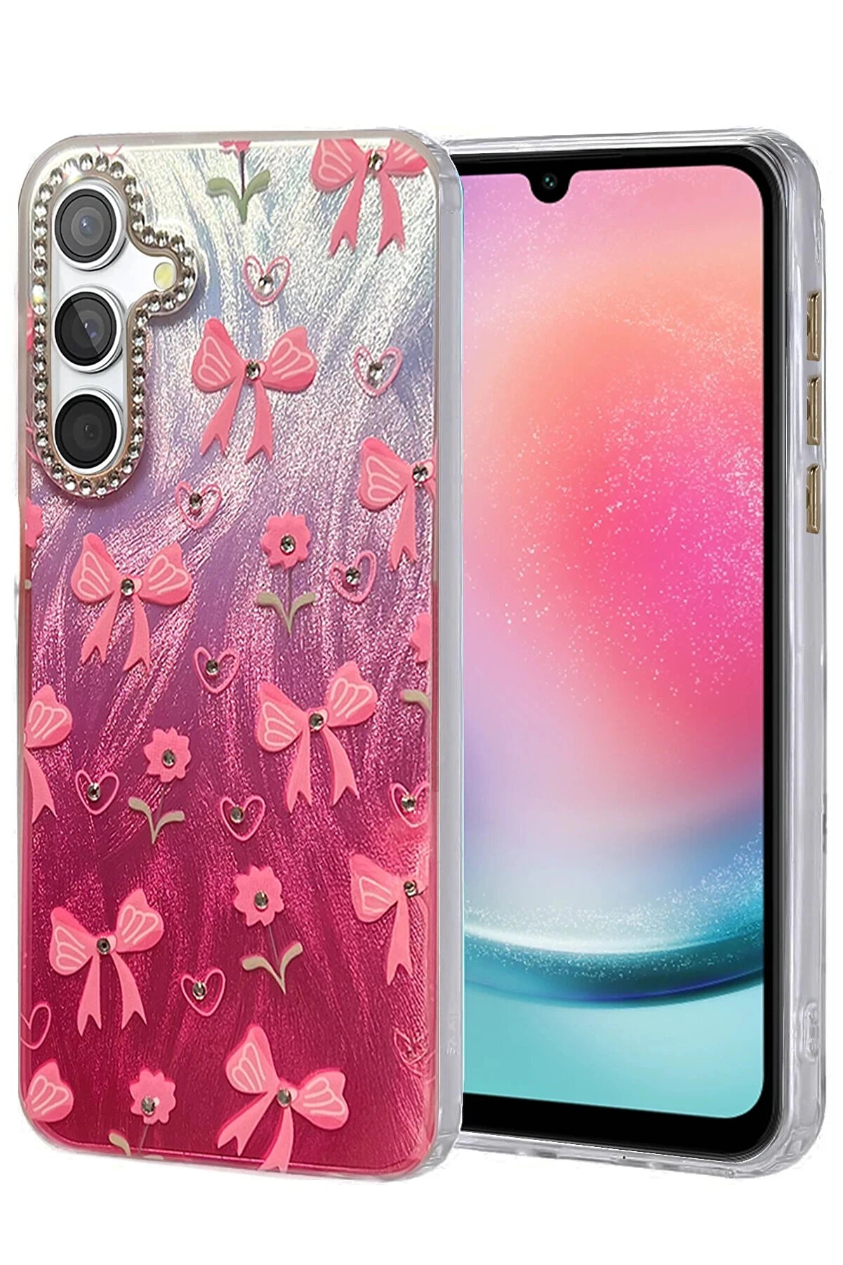 Buti̇k Samsung Galaxy A24 4G Kılıf Blade Aynalı Desenli̇ Kapak - Desen 3-(5796)