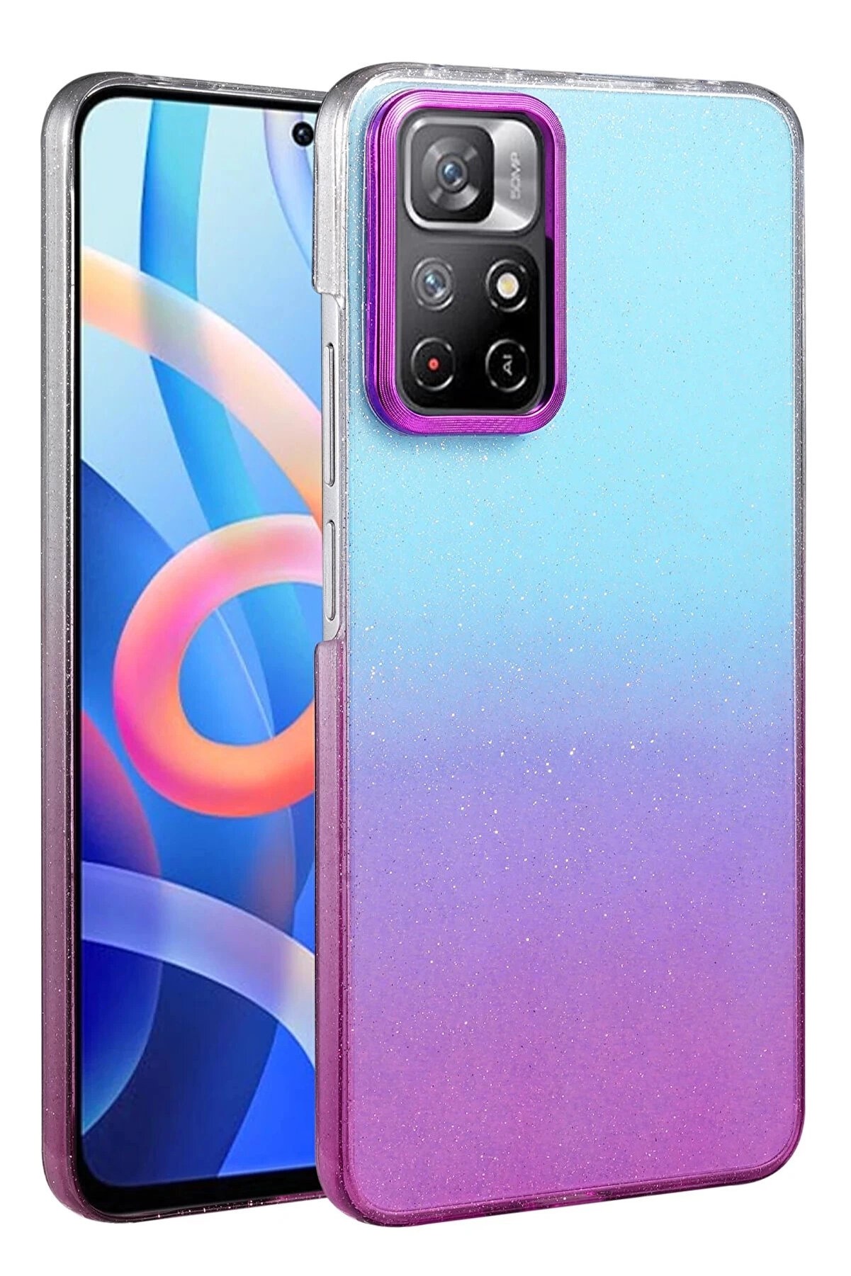 Buti̇k Xi̇aomi̇ Redmi̇ Note 11 Pro Glossy Kapak - Mor-(5796)