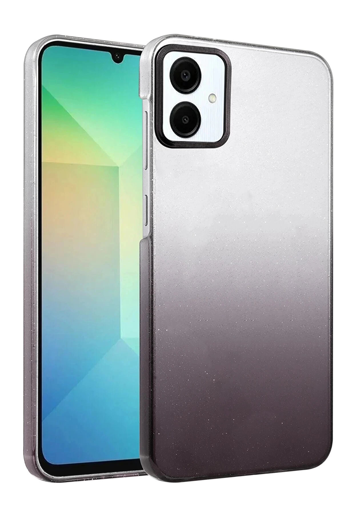 Buti̇k Samsung Galaxy A06 Glossy Kapak - Si̇yah-(5796)