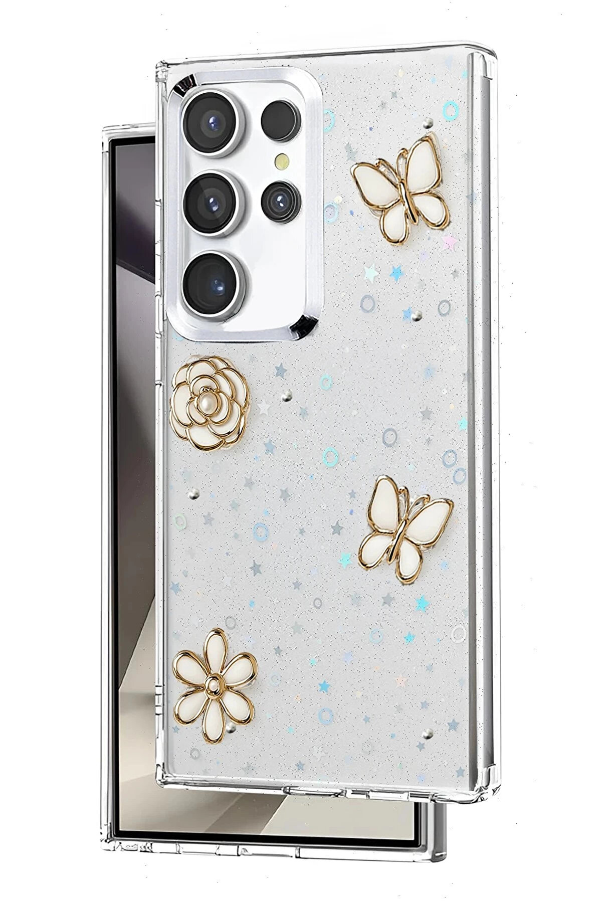 Buti̇k Samsung Galaxy S23 Ultra Fi̇yonk Desenli̇ Kapak - Desen 2-(5796)