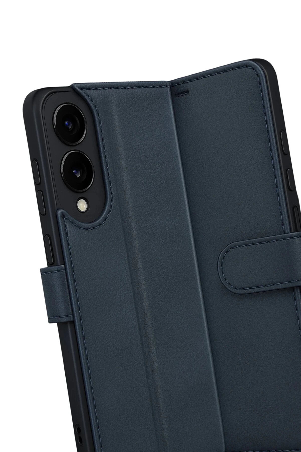 Buti̇k Samsung Galaxy S25 Edge Trend S Plus Kapaklı Kılıf - Laci̇vert-(5796)