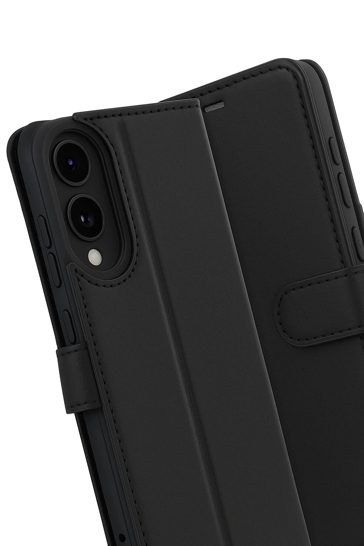 Buti̇k Samsung Galaxy S25 Edge Trend S Plus Kapaklı Kılıf - Si̇yah-(5796)