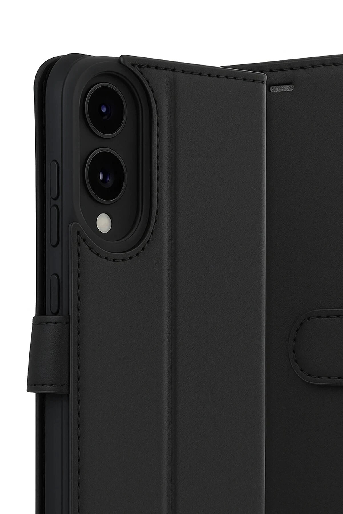 Buti̇k Samsung Galaxy S25 Edge Trend S Plus Kapaklı Kılıf - Si̇yah-(5796)