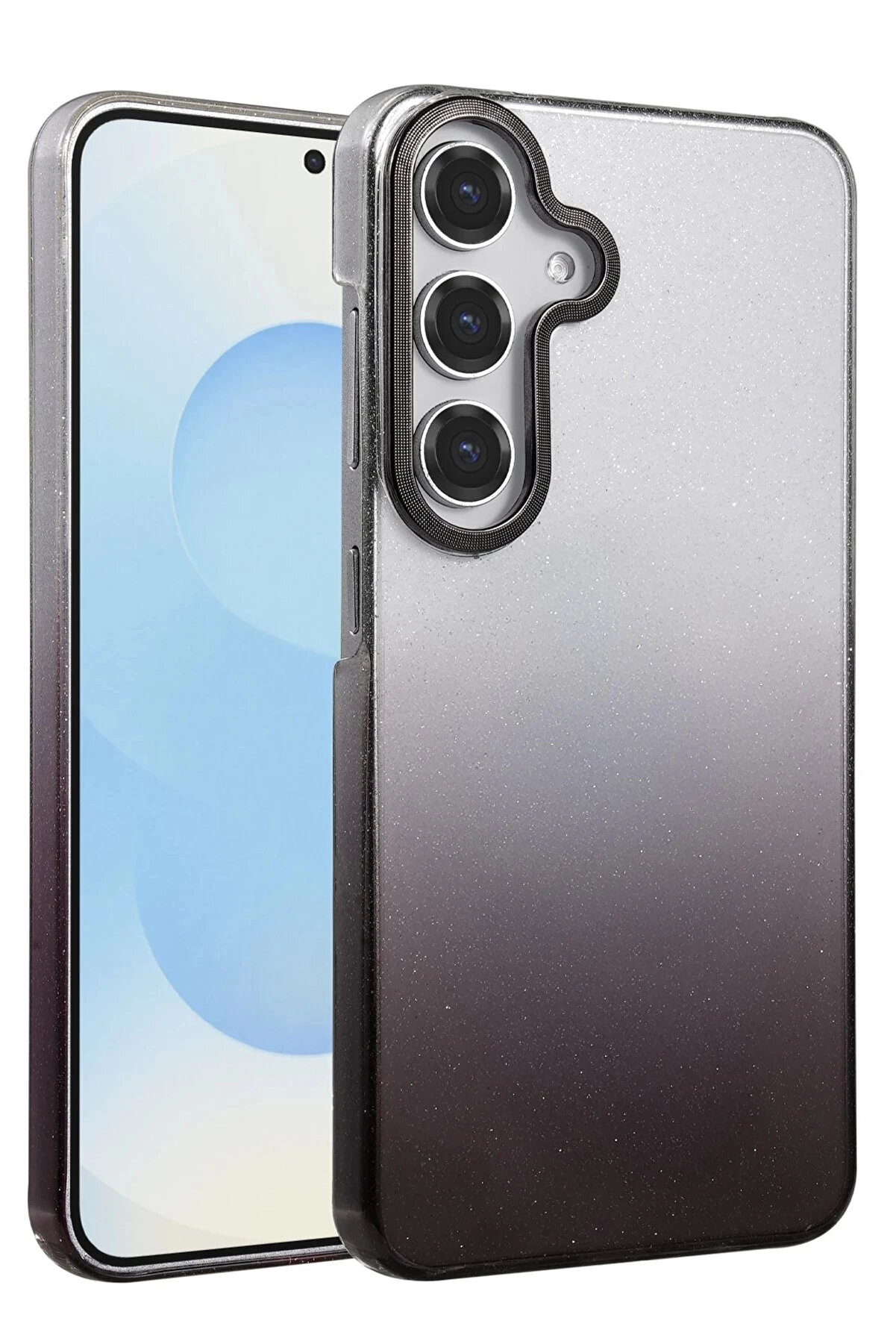 Buti̇k Samsung Galaxy A16 5G Glossy Kapak - Si̇yah-(5796)