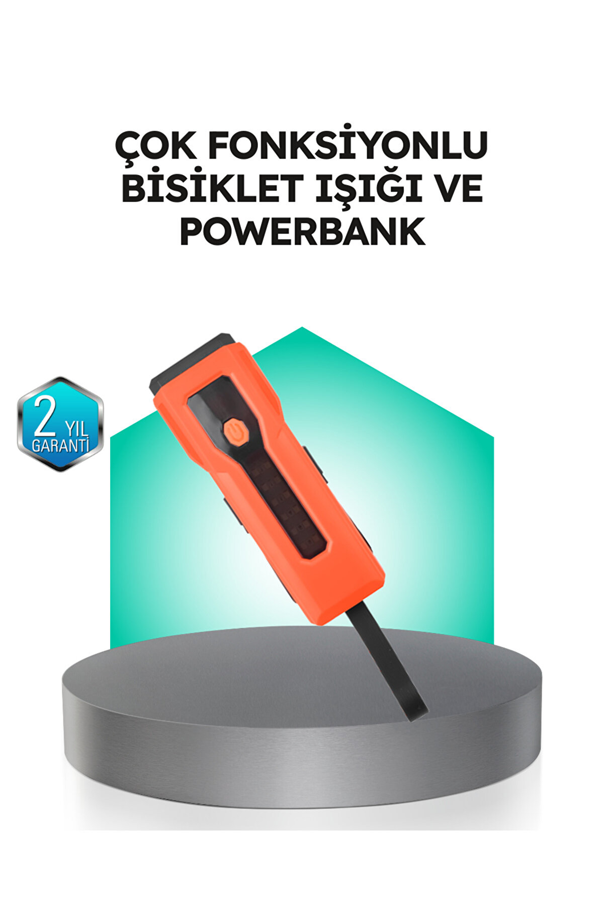 Toganshop 5000 Mah Bataryalı Bi̇si̇klet Farı Cob &Ccedil;akar &Ccedil;ok Fonksi̇yonlu