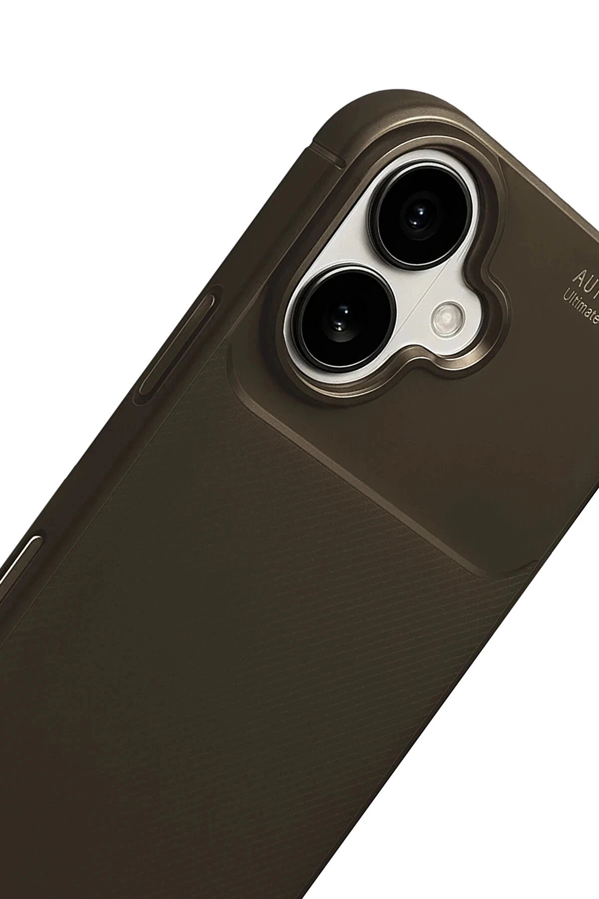 Buti̇k Apple İphone 17 Auto Focus Karbon Kapak - Kahverengi̇-(5796)