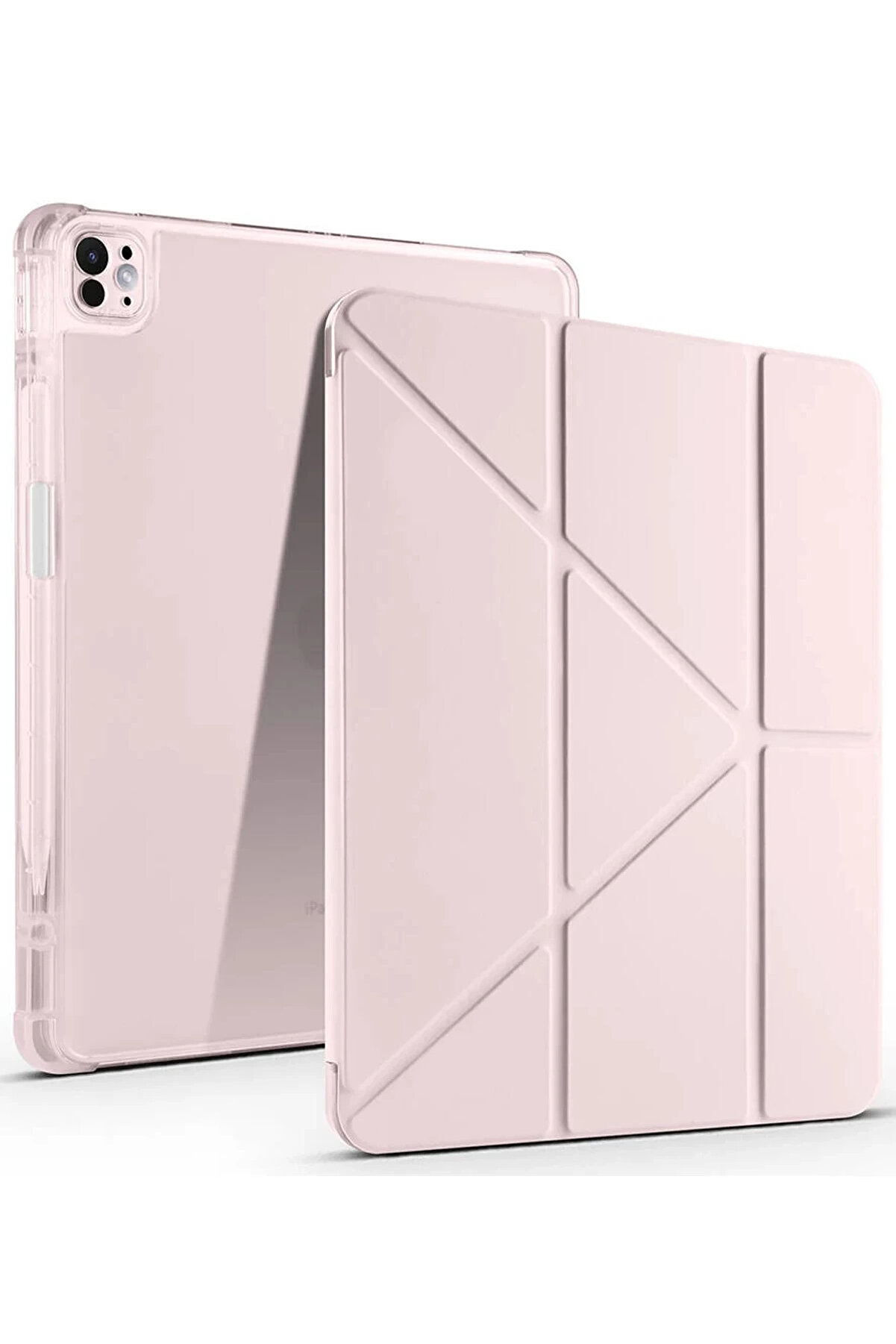 Buti̇k İpad Ai̇r 13 (2024) Kılıf Kalemli̇kli̇ Mars Tablet Kılıfı - Rose Gold-(5796)