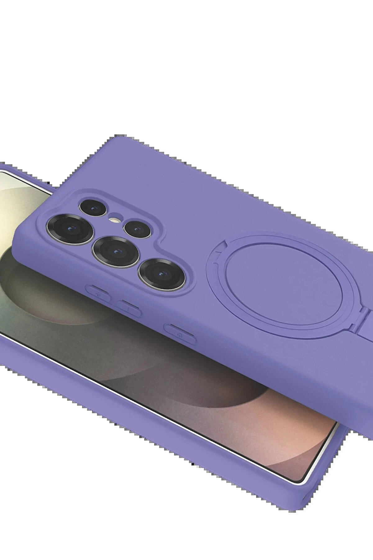 Buti̇k Samsung Galaxy S23 Ultra Regal Magsafe Standlı Kapak - Li̇la-(5796)