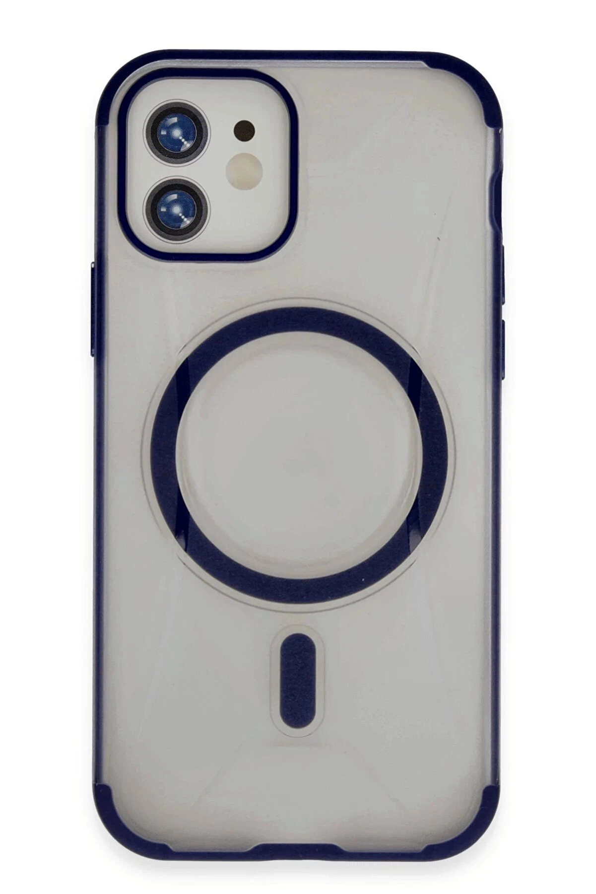 Buti̇k İphone 11 Hi̇lton Magsafe Kapak - Laci̇vert-(5796)