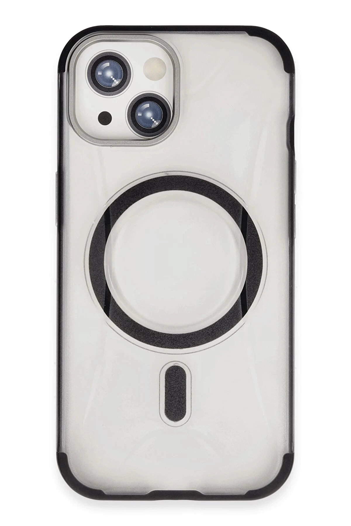 Buti̇k İphone 15 Hi̇lton Magsafe Kapak - Si̇yah-(5796)